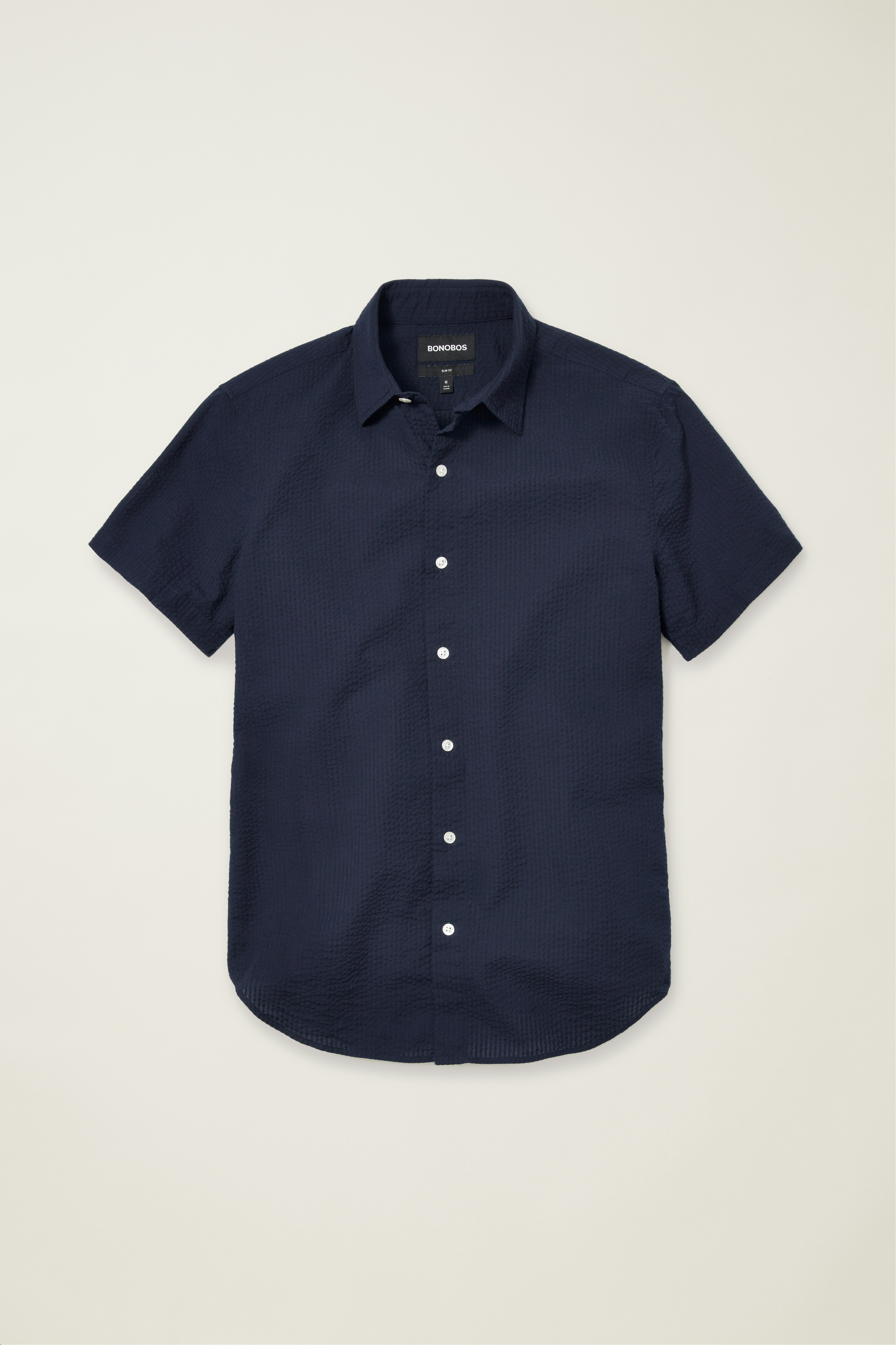 Riviera Short Sleeve Shirt blue black seersucker check
