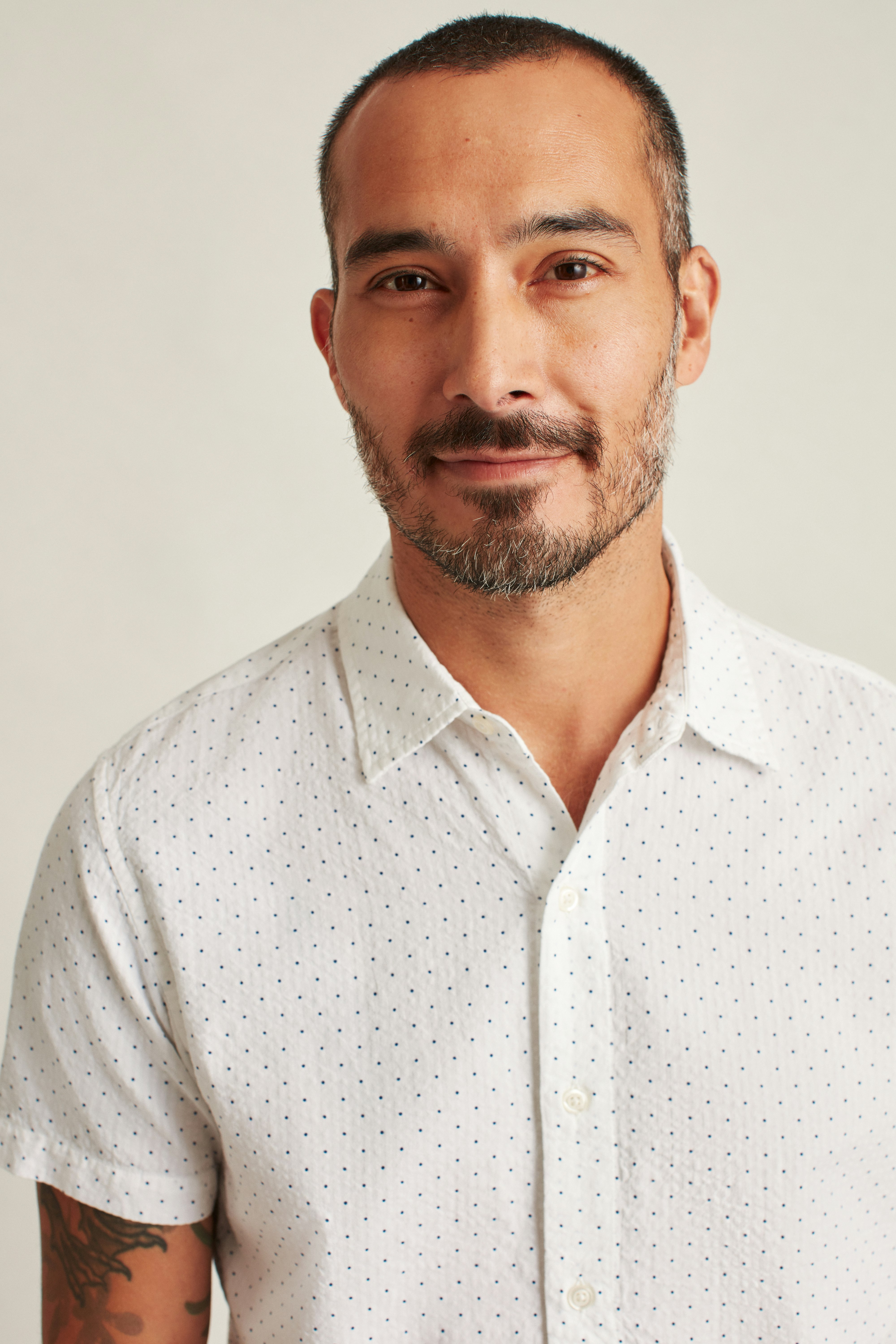 Riviera Short Sleeve Shirt blue seersucker dot 2 Riviera Short Sleeve Shirt blue seersucker dot