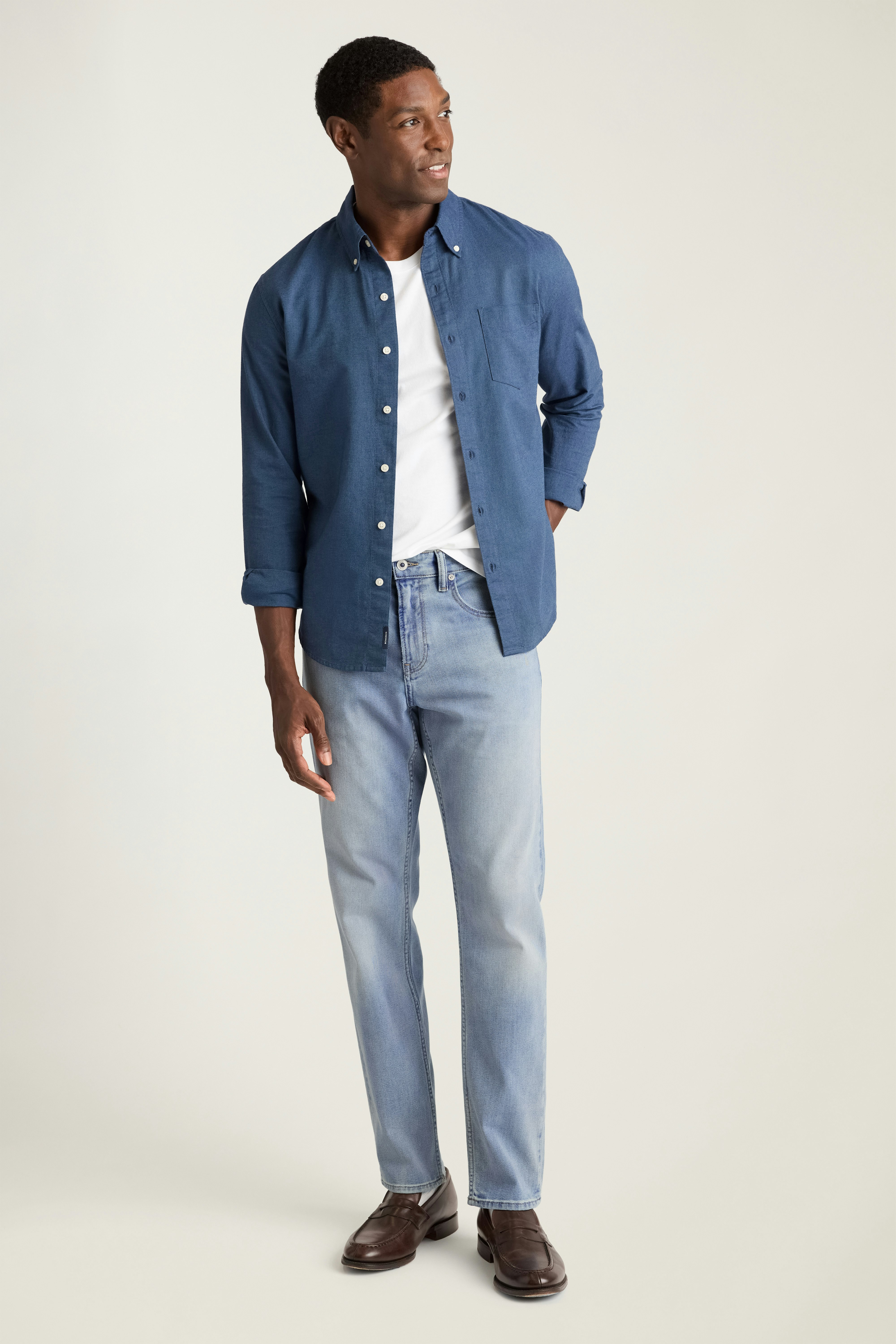 Stretch Lightweight Jeans sky blue light wash