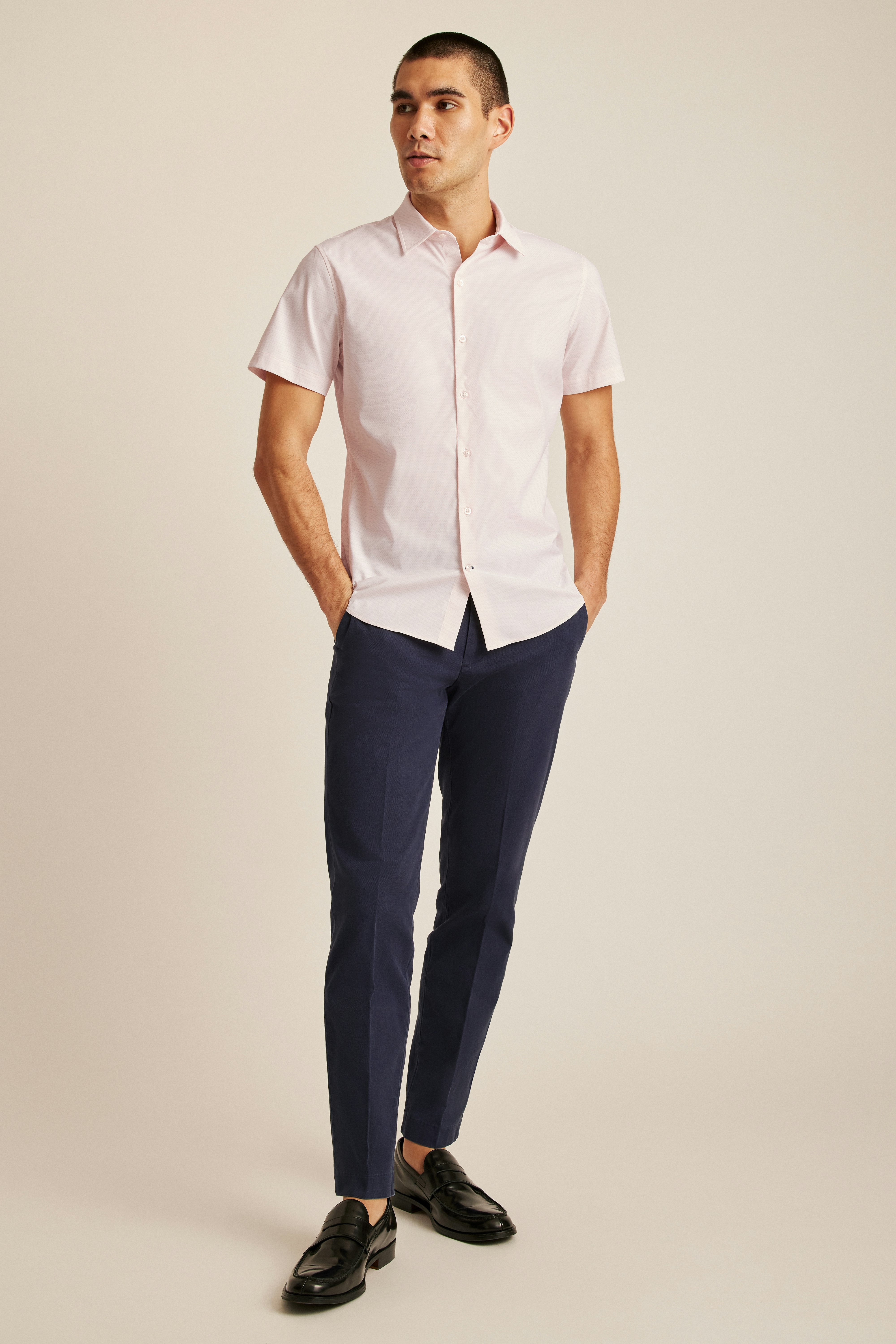 Tech Short Sleeve Shirt rose astor geo