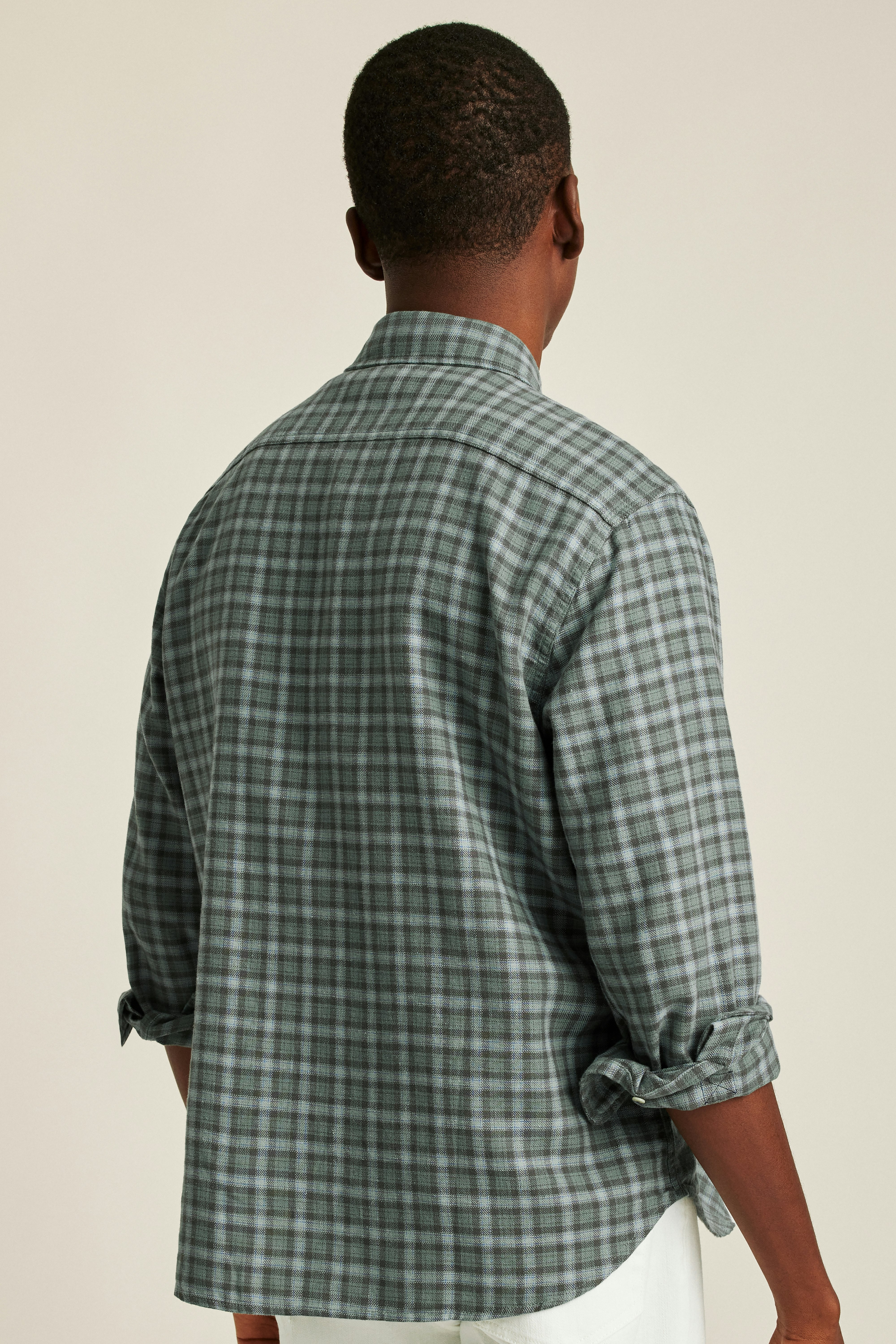 Sunset Overshirt sage ireland plaid