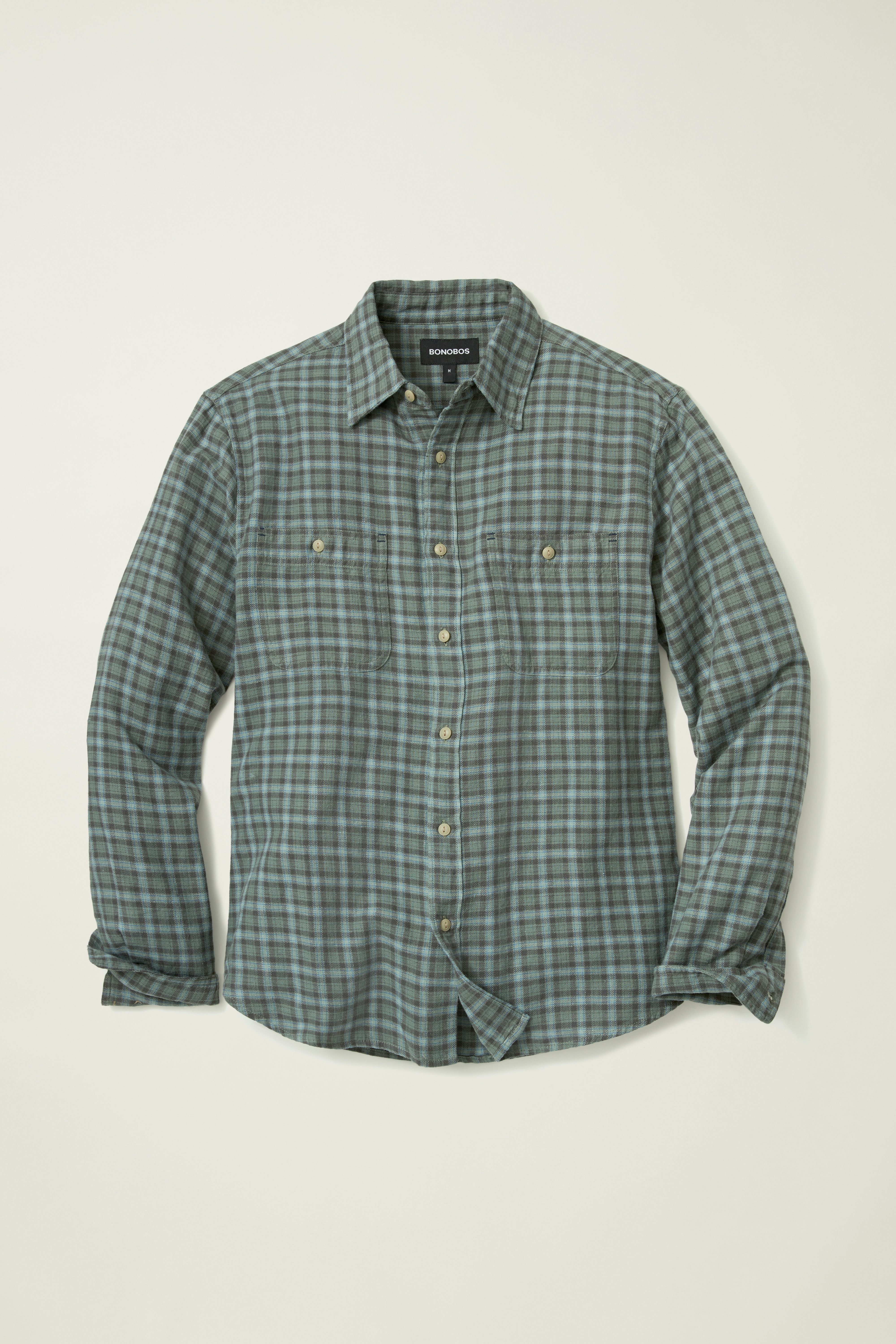 Sunset Overshirt sage ireland plaid