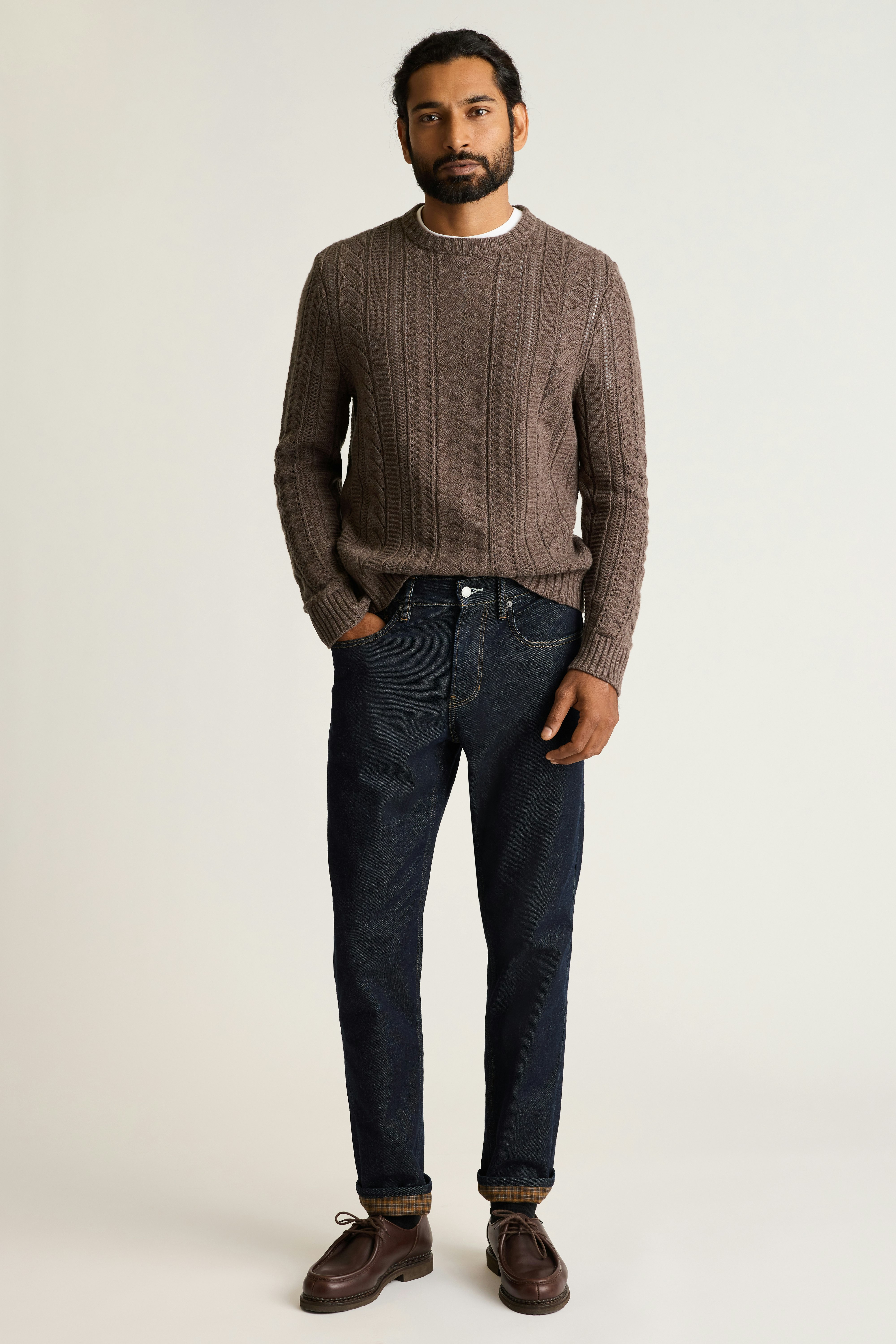 Fireside Flannel Lined Jean dark blue rinse