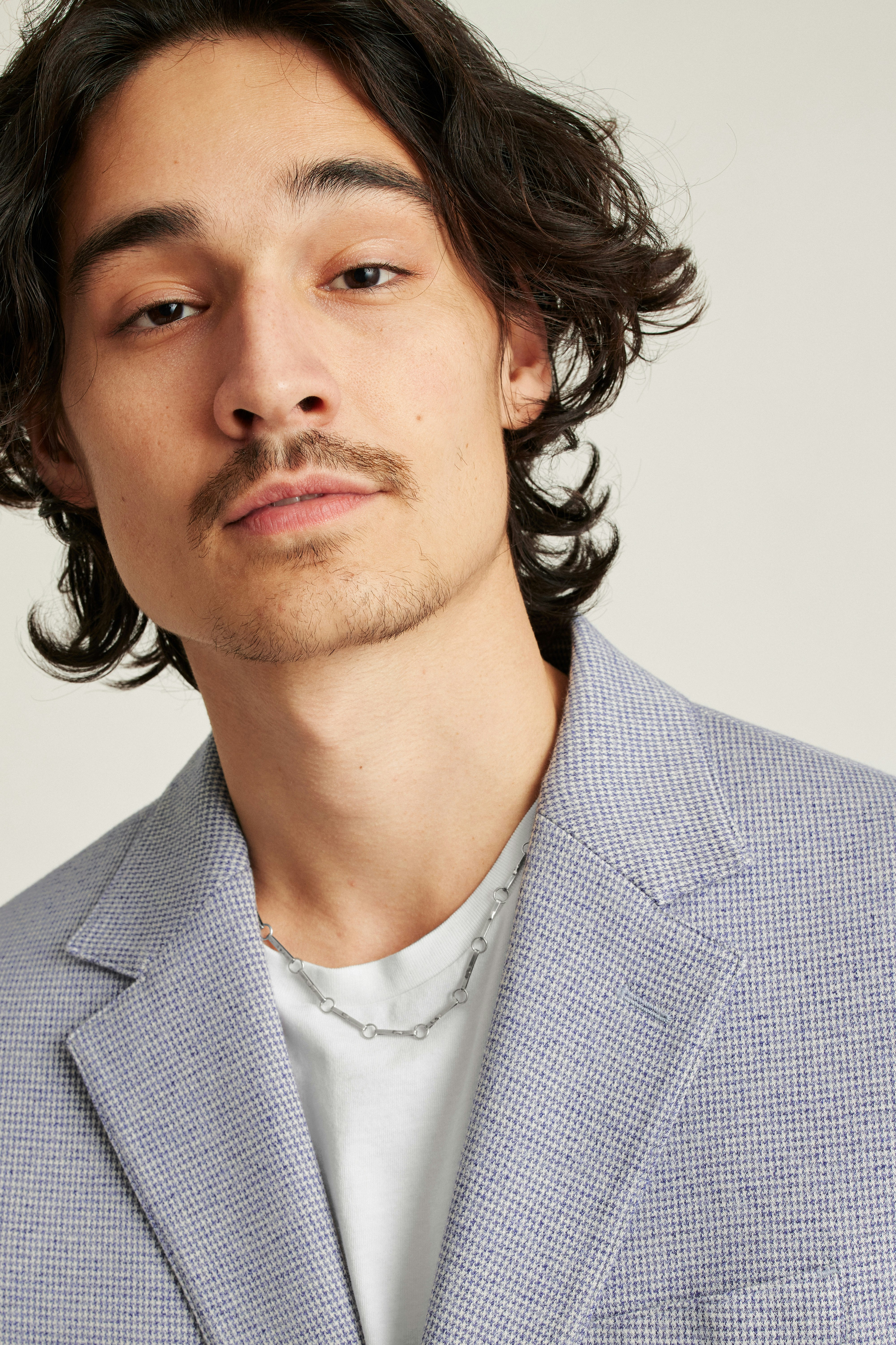 Jetsetter Knit Blazer blue grey houndstooth