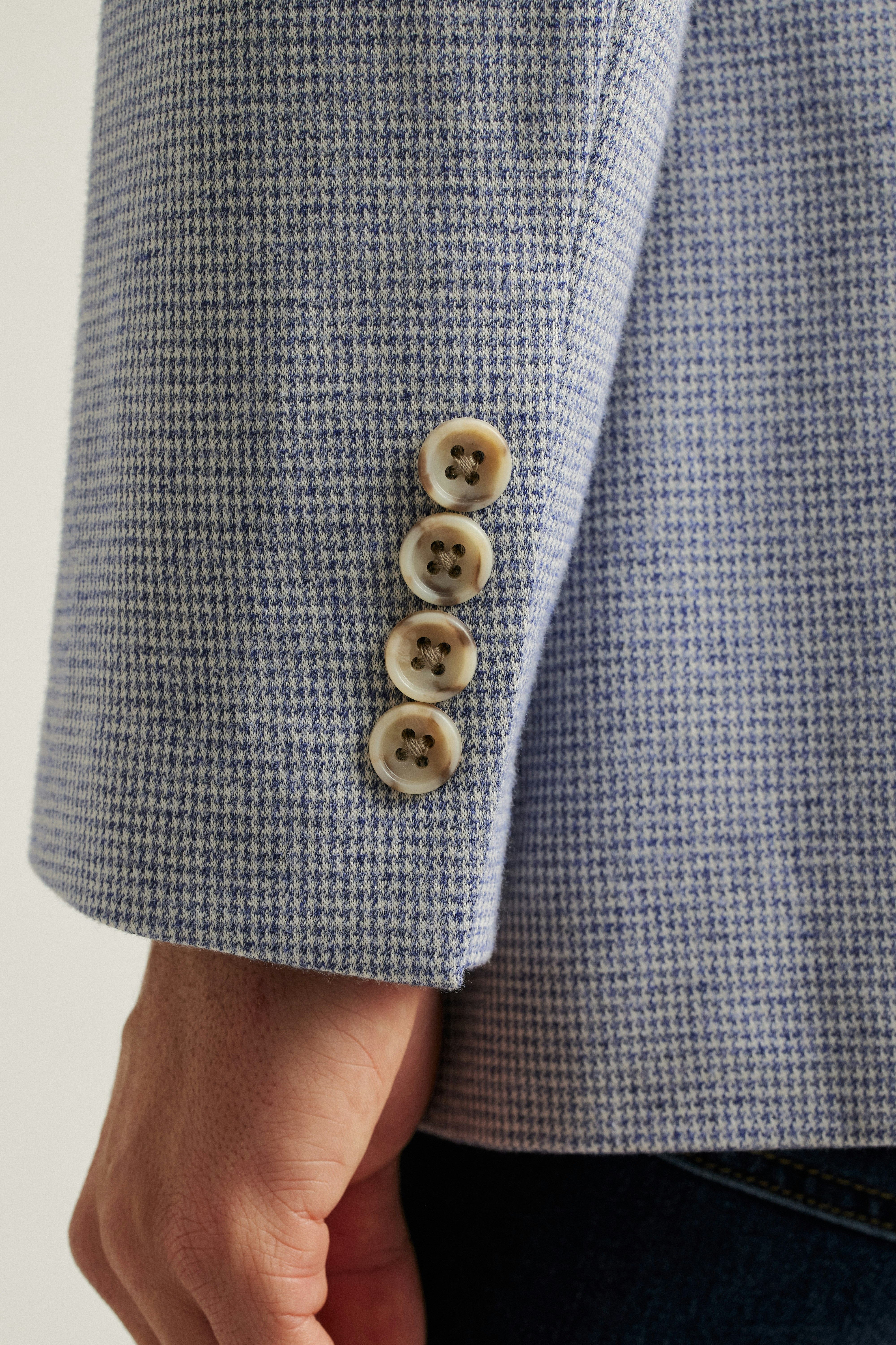 Jetsetter Knit Blazer blue grey houndstooth