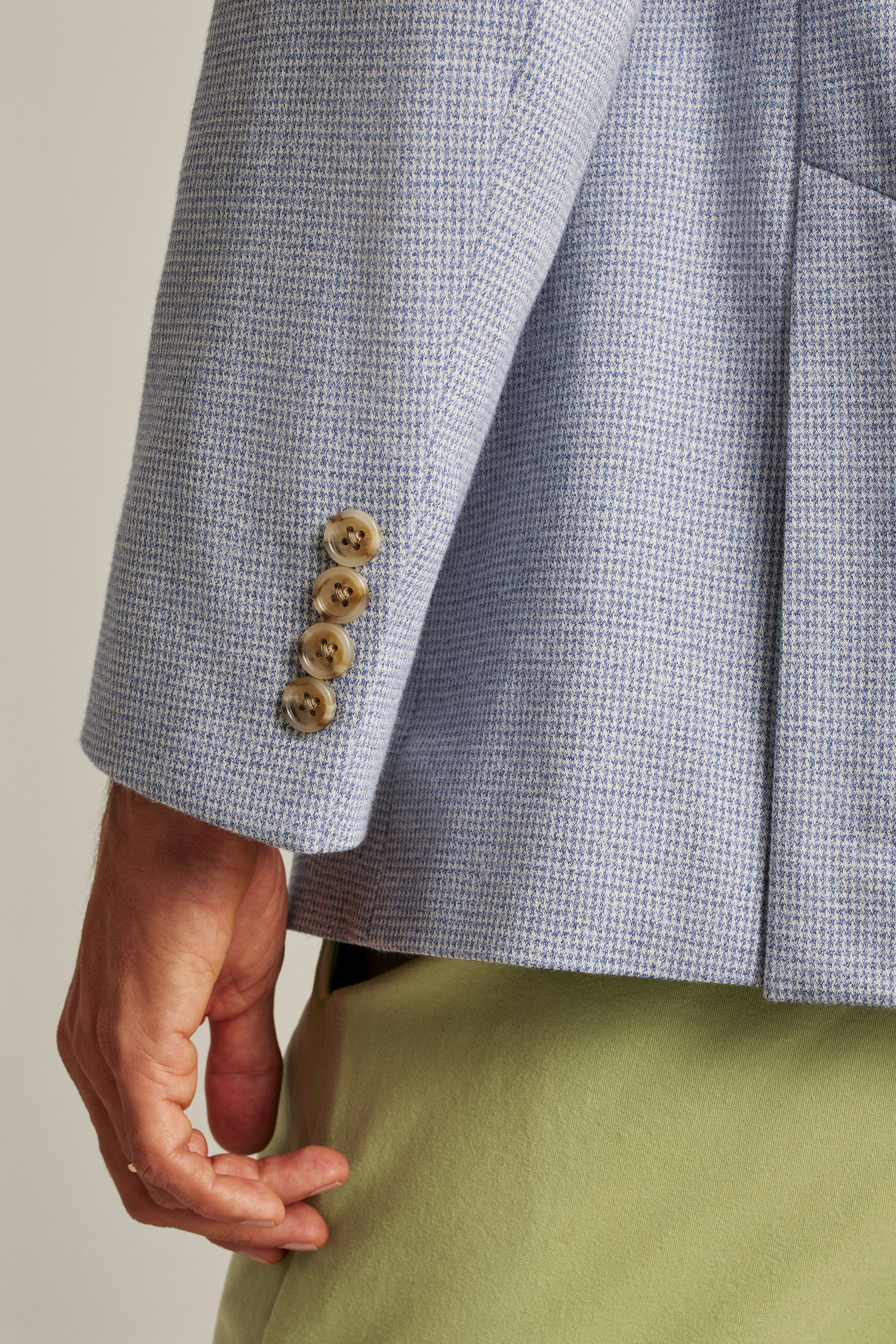Jetsetter Knit Blazer blue grey houndstooth
