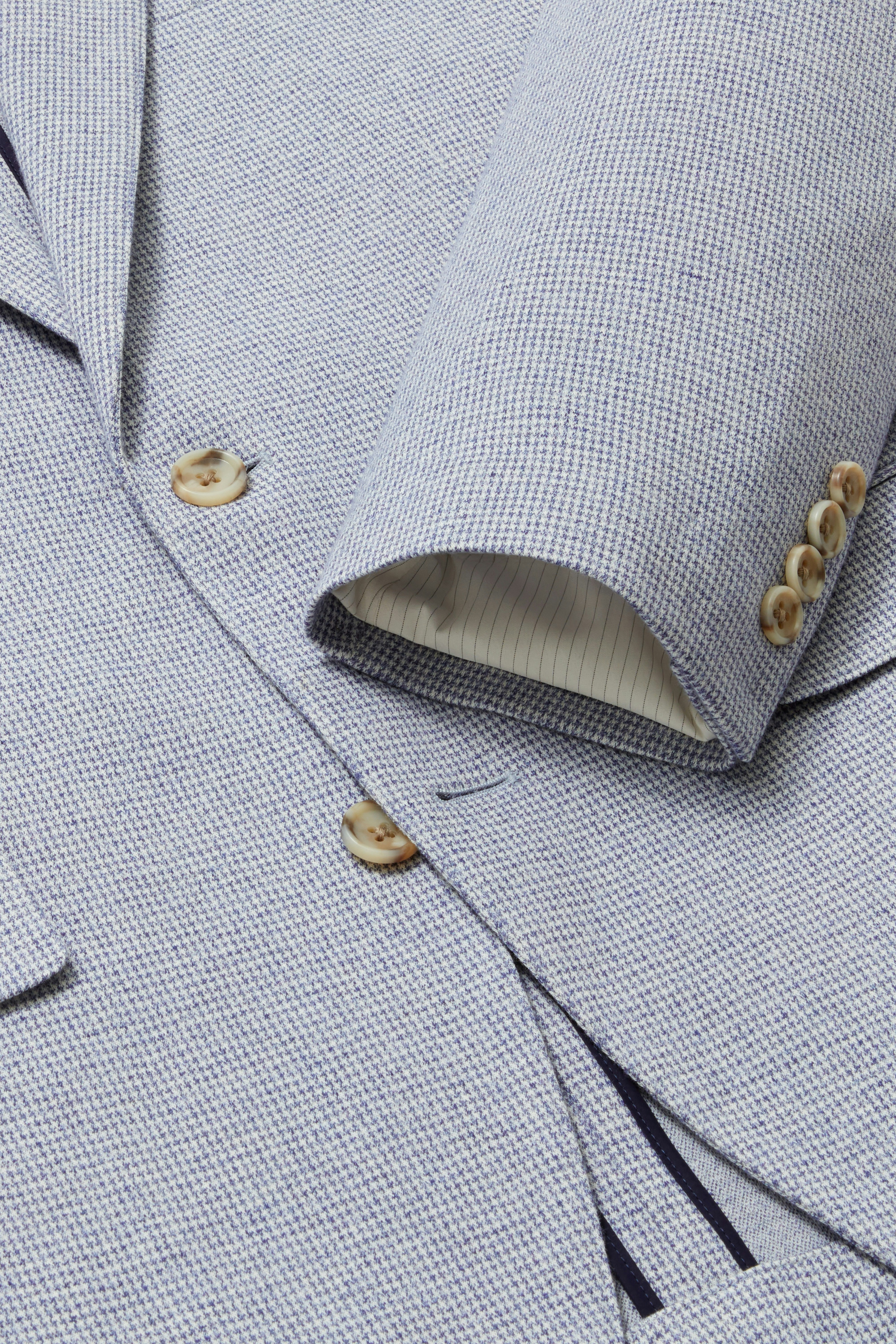 Jetsetter Knit Blazer blue grey houndstooth