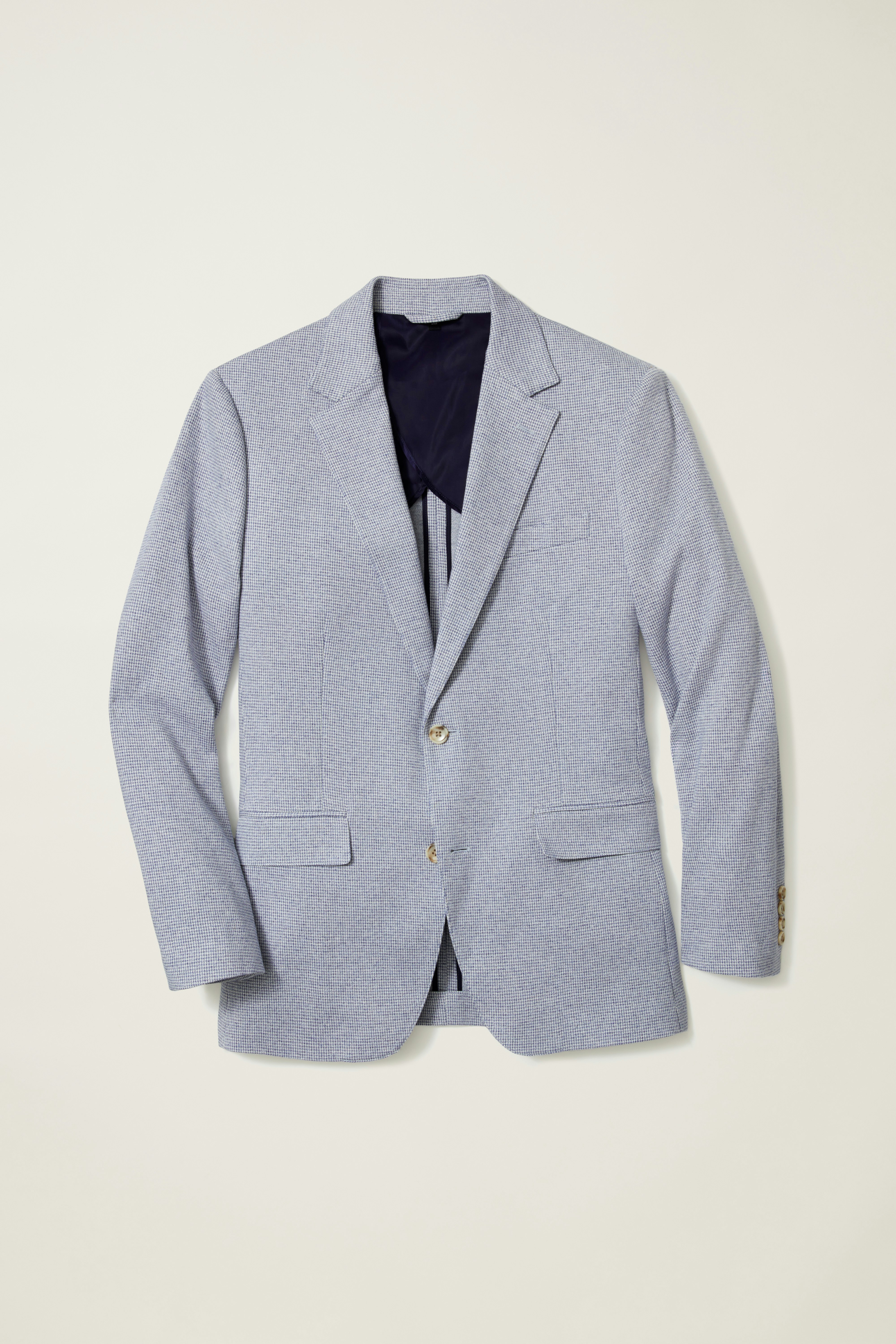 Jetsetter Knit Blazer blue grey houndstooth