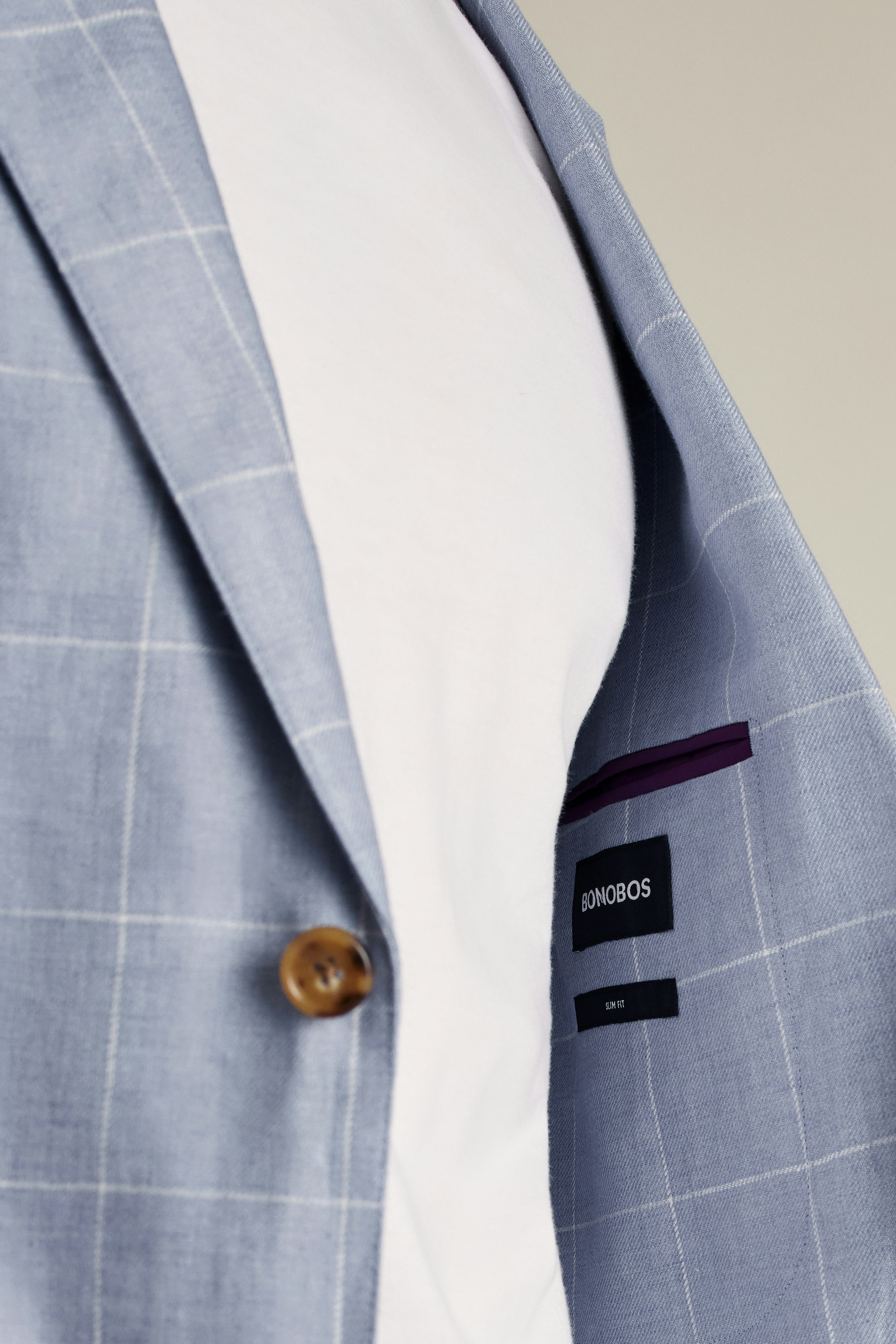 Jetsetter Unconstructed Blazer light blue windowpane