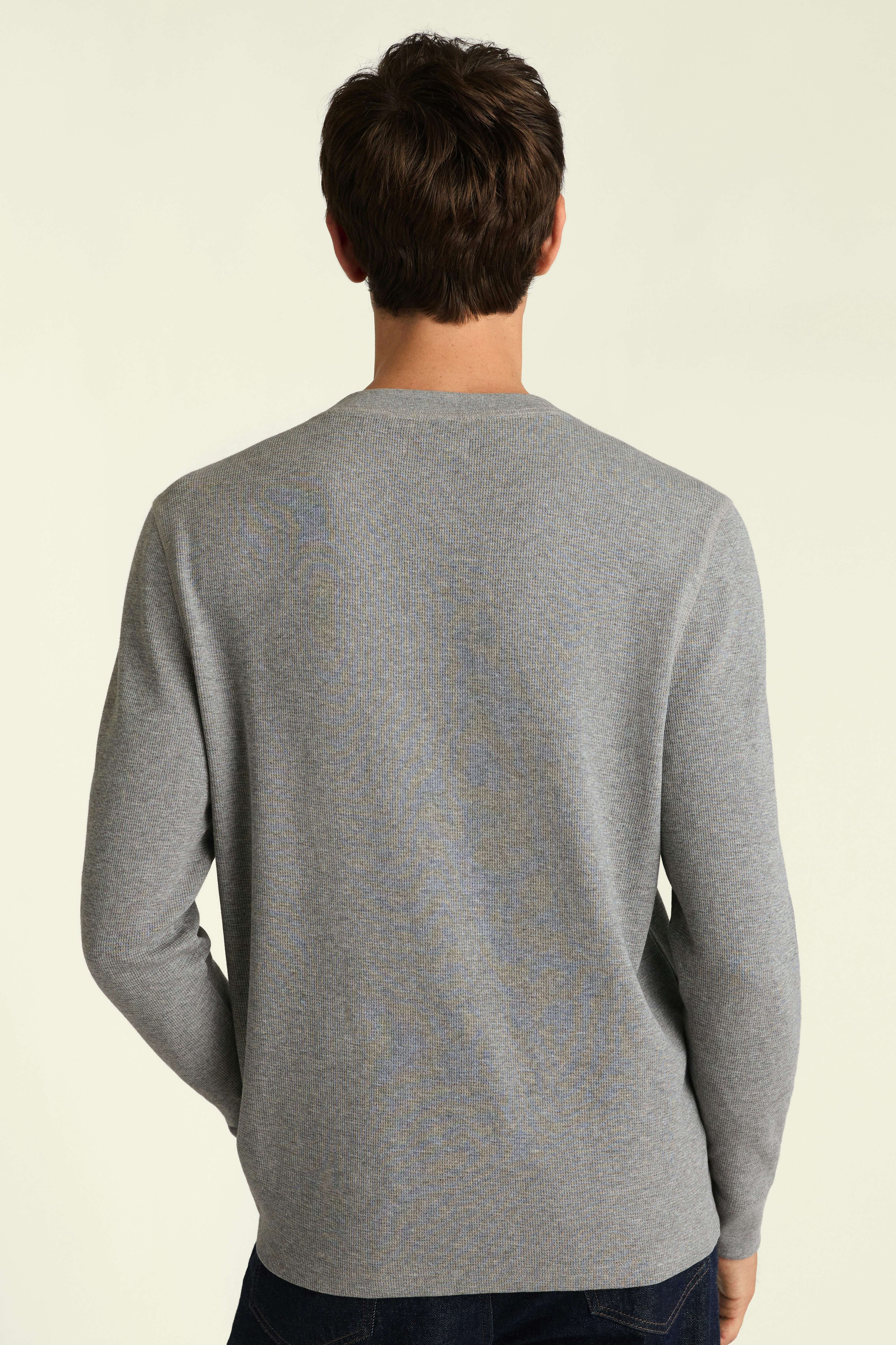 Waffle Henley grey heather