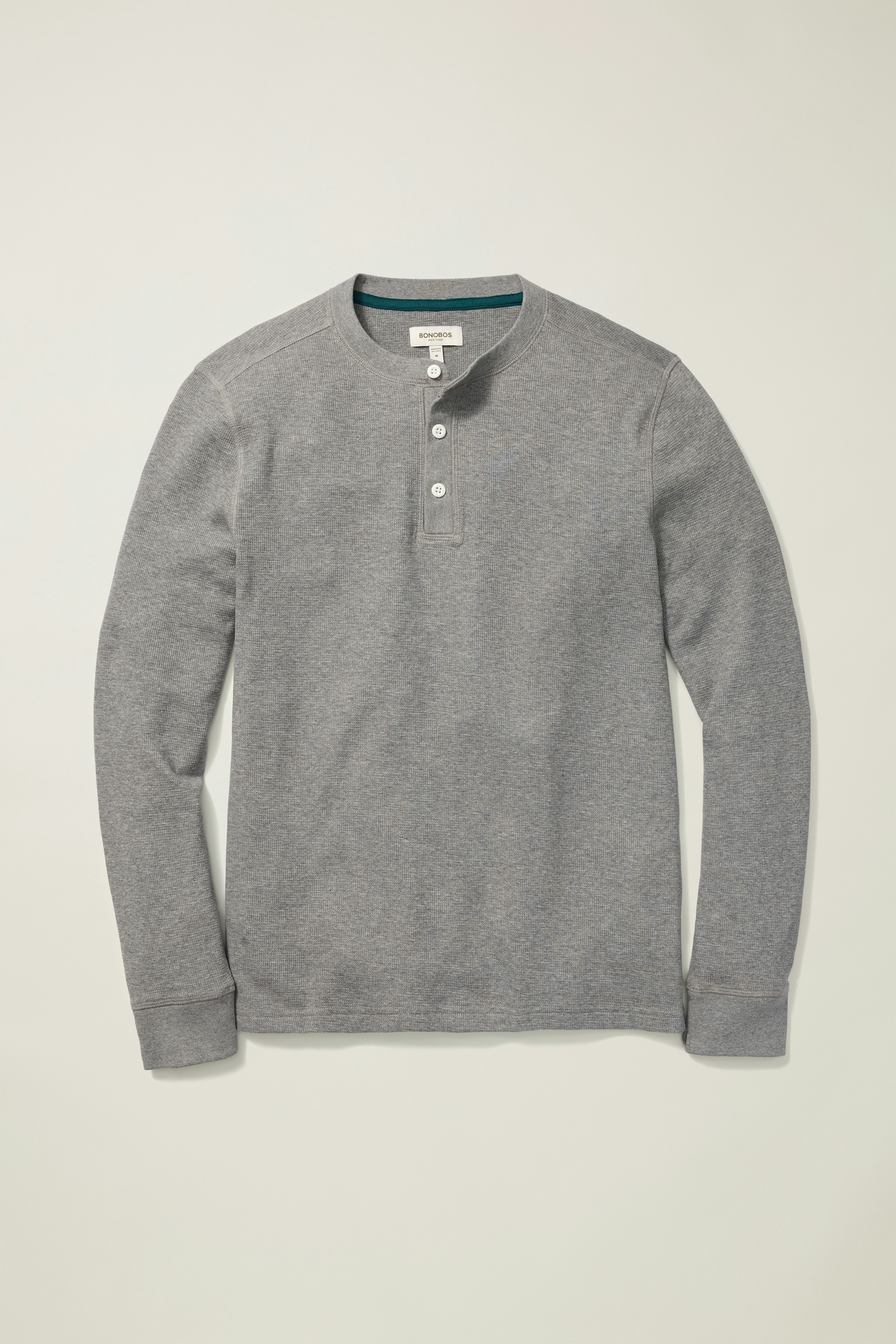 Waffle Henley grey heather