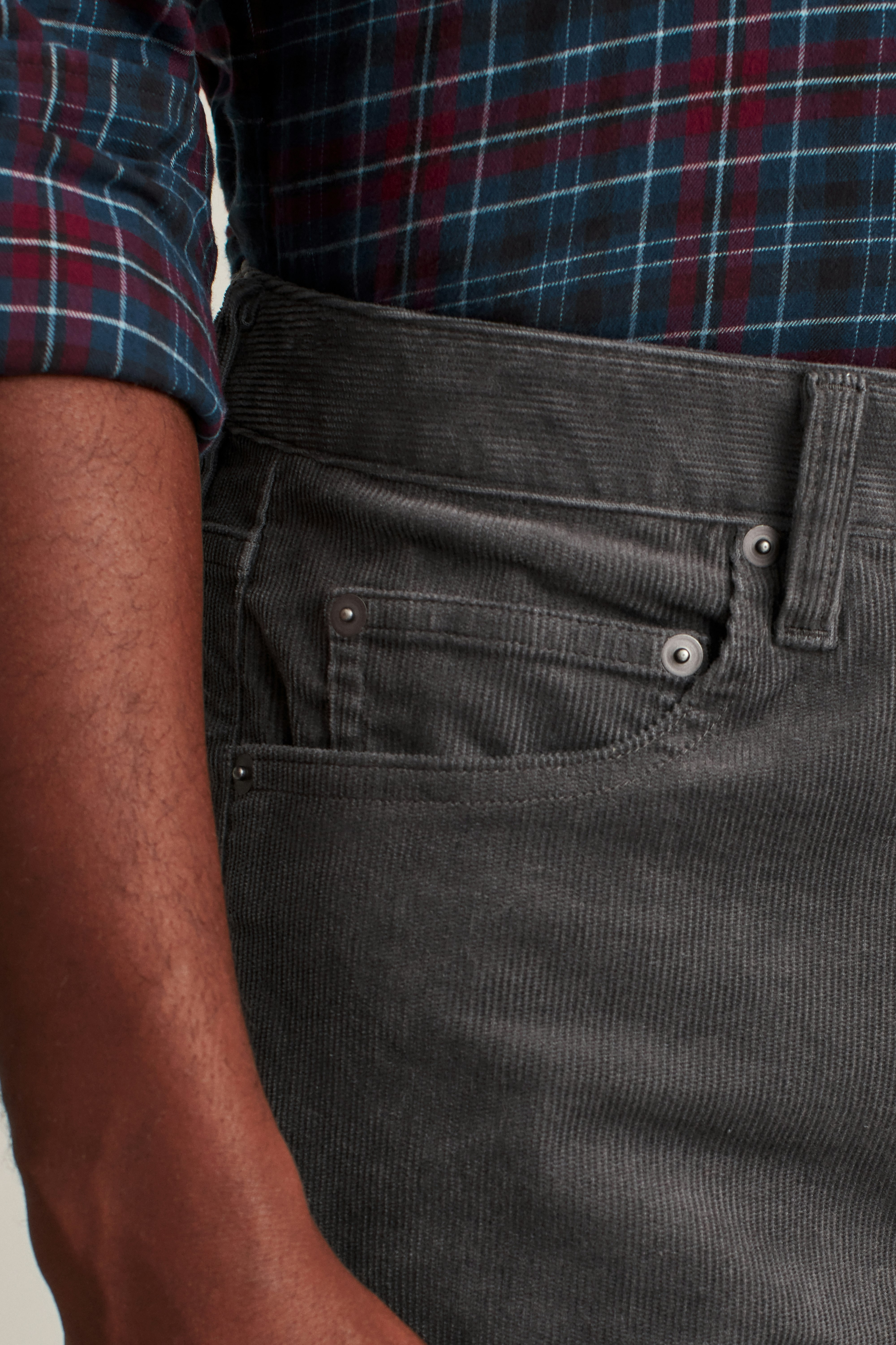 Corduroy 5-Pocket Pants forged iron