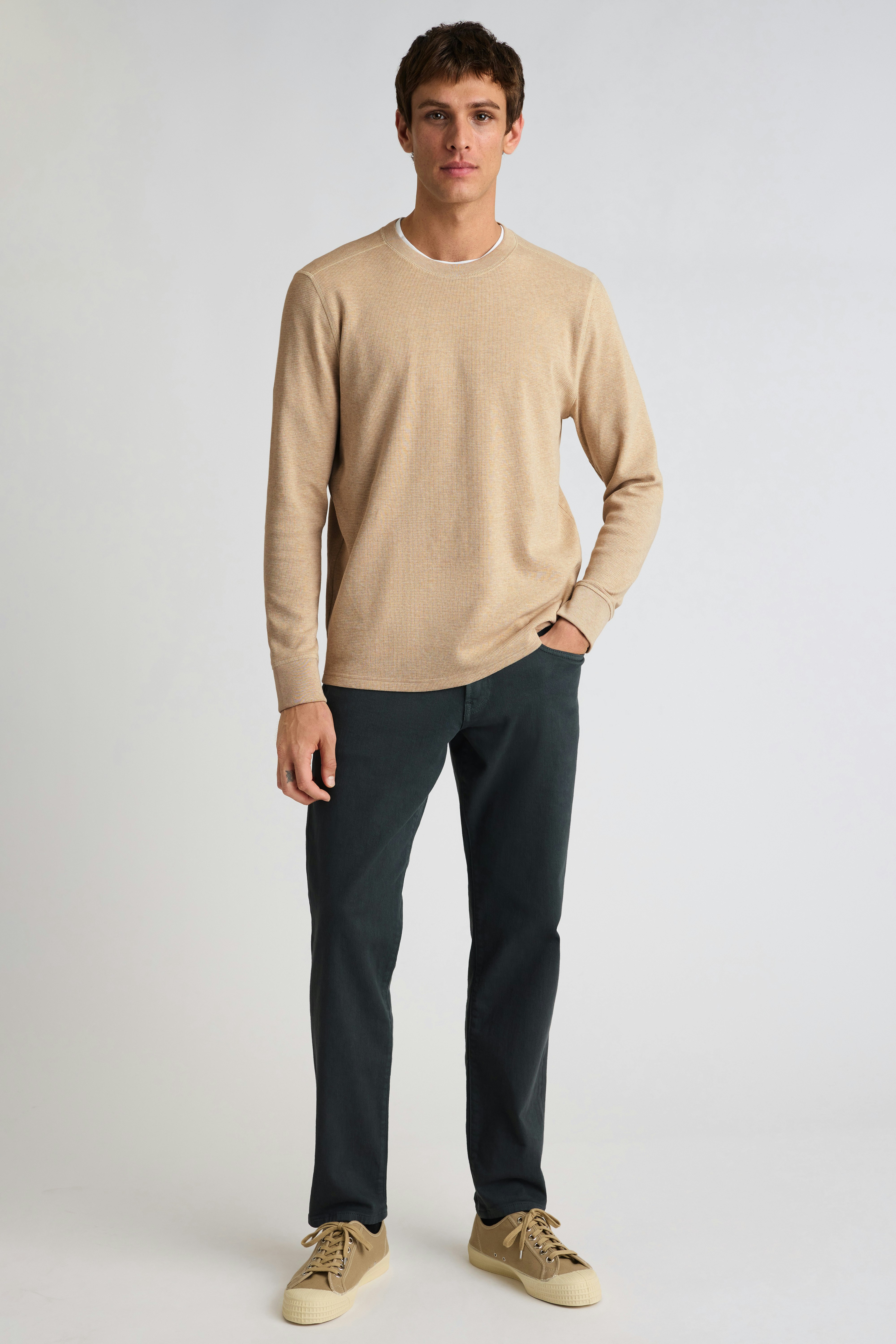 Waffle Crew oatmeal heather 1 Waffle Crew oatmeal heather