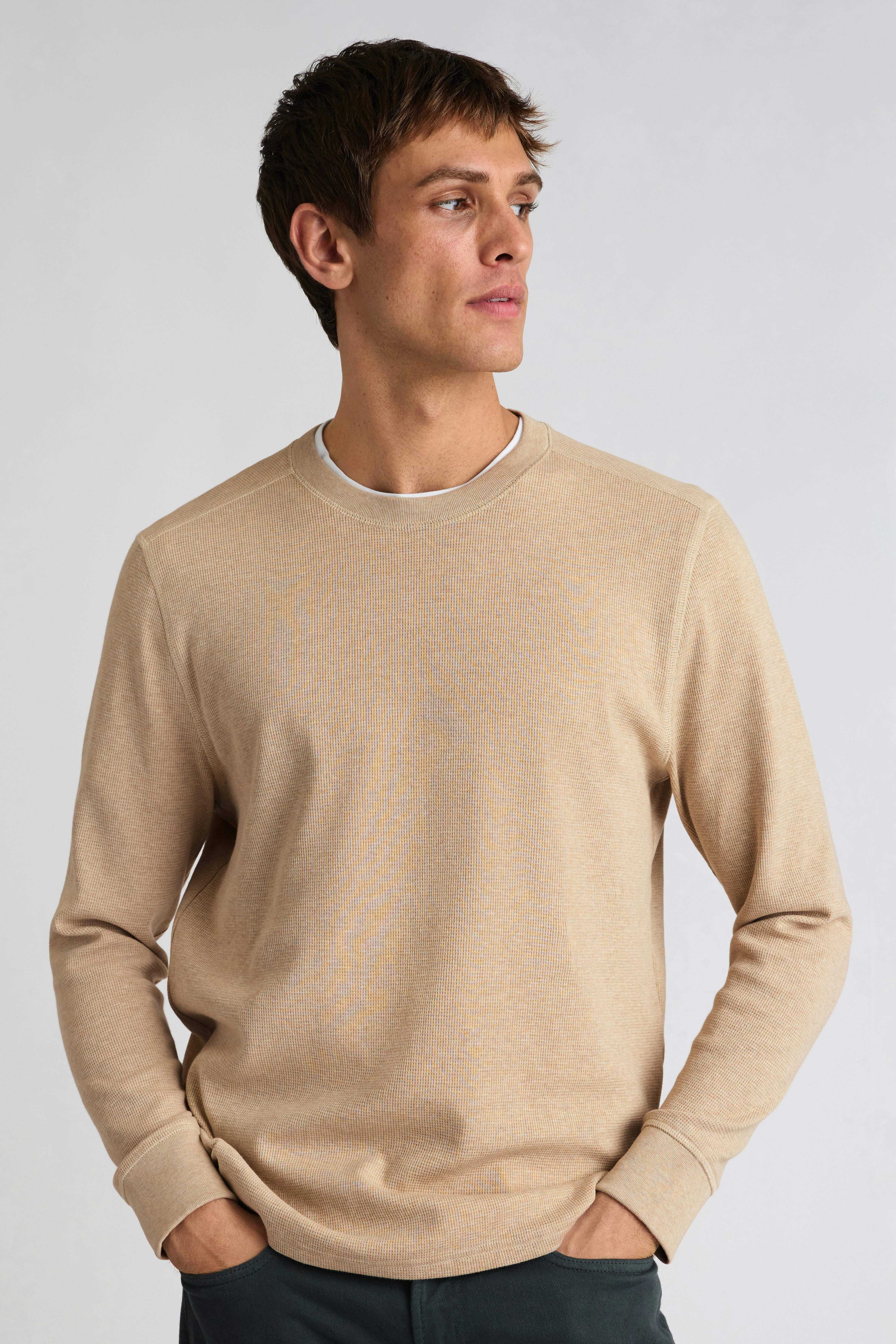 Waffle Crew oatmeal heather 3 Waffle Crew oatmeal heather