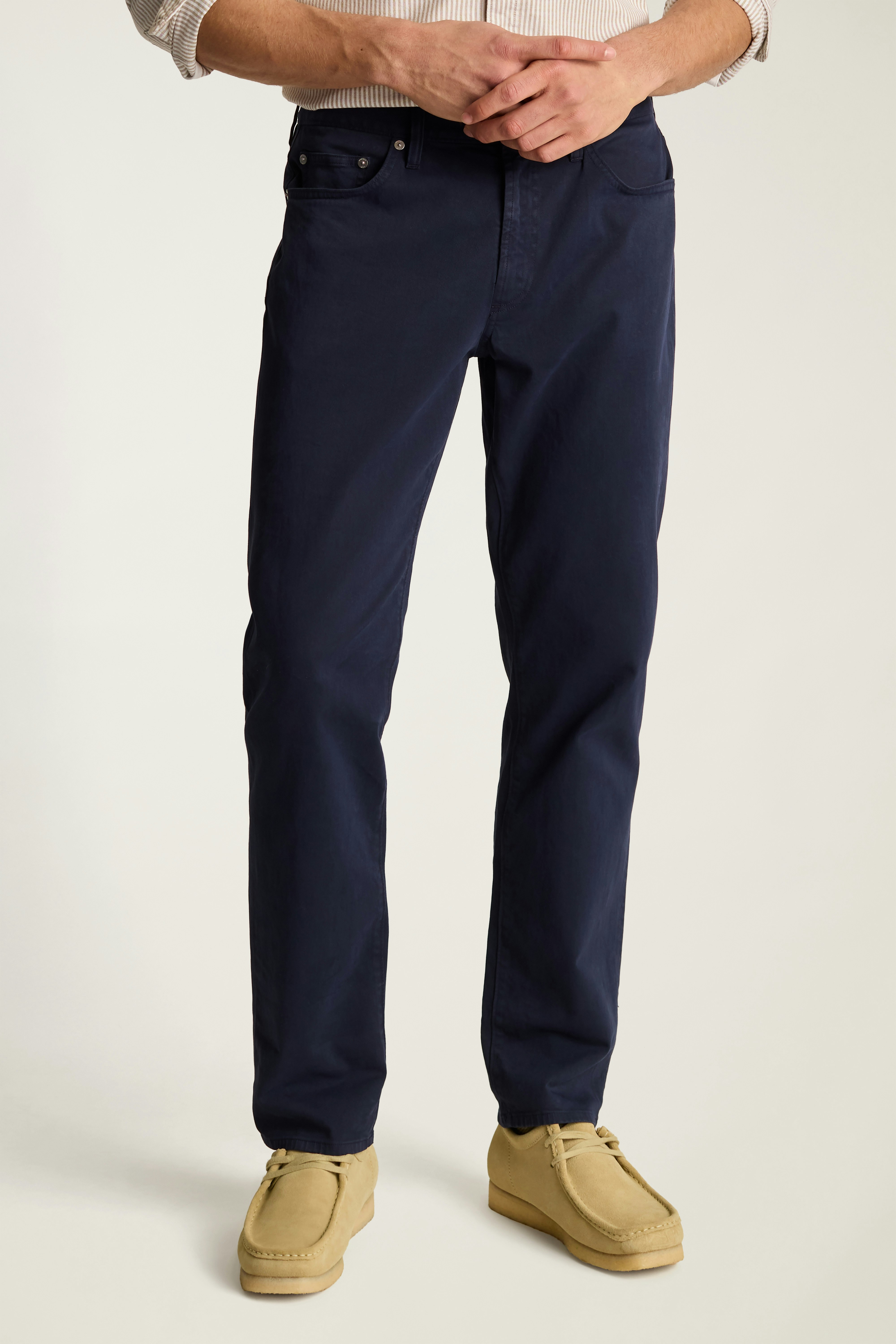 Italian Brushed 5-Pocket Pants dark navy blue 3 Italian Brushed 5-Pocket Pants dark navy blue