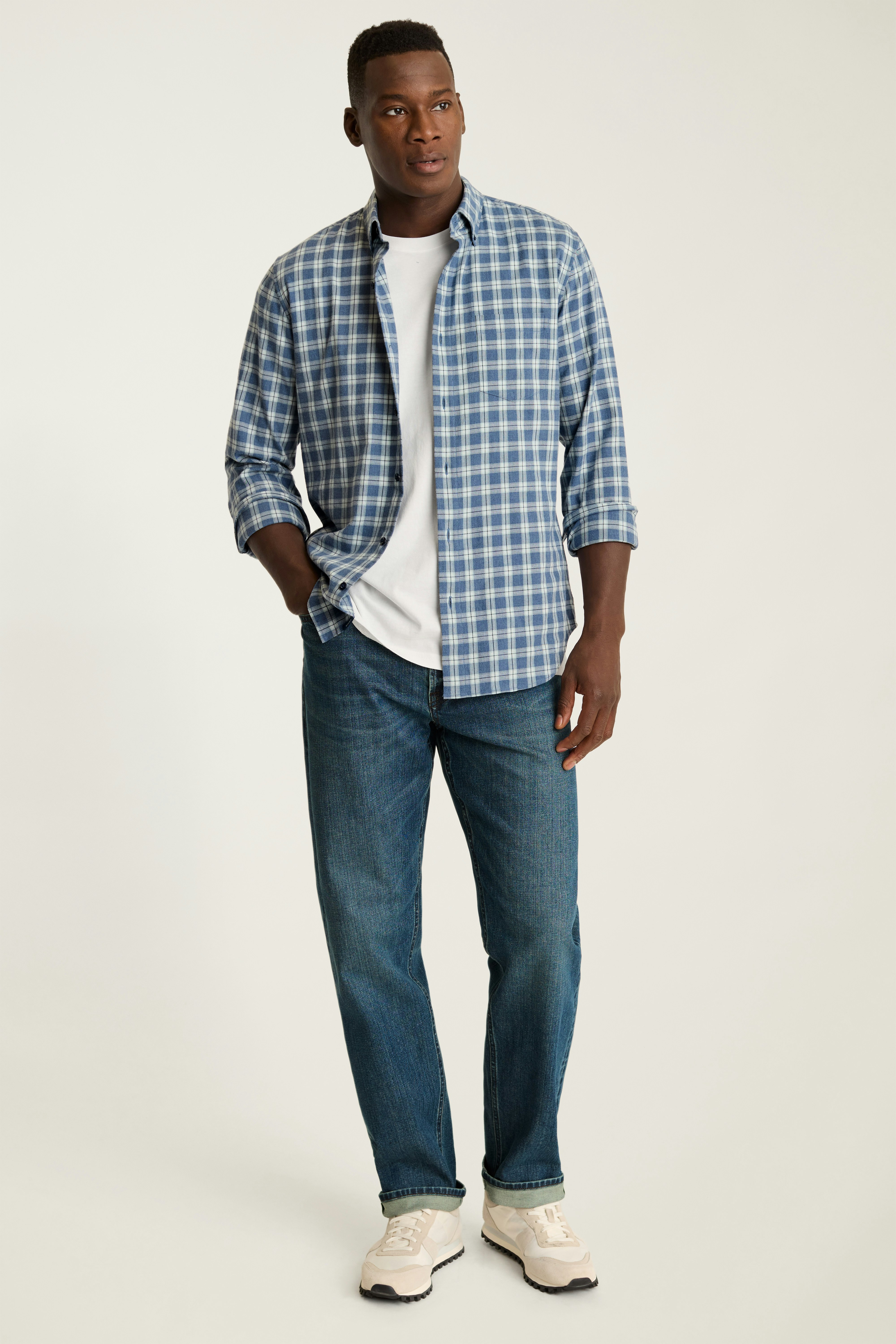 Japanese Stretch Selvedge Jeans medium blue wash