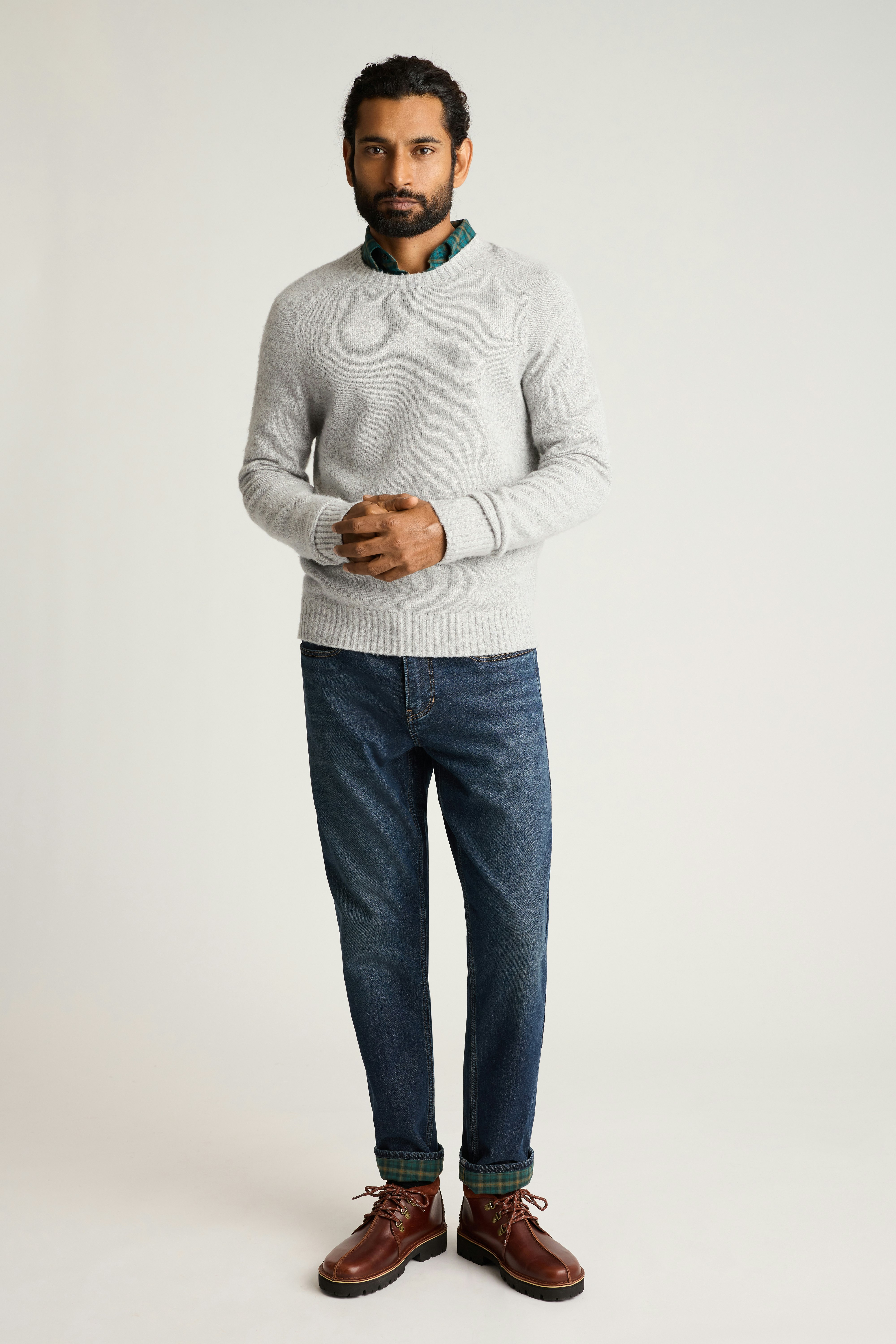 Fireside Flannel Lined Jean mid blue wash