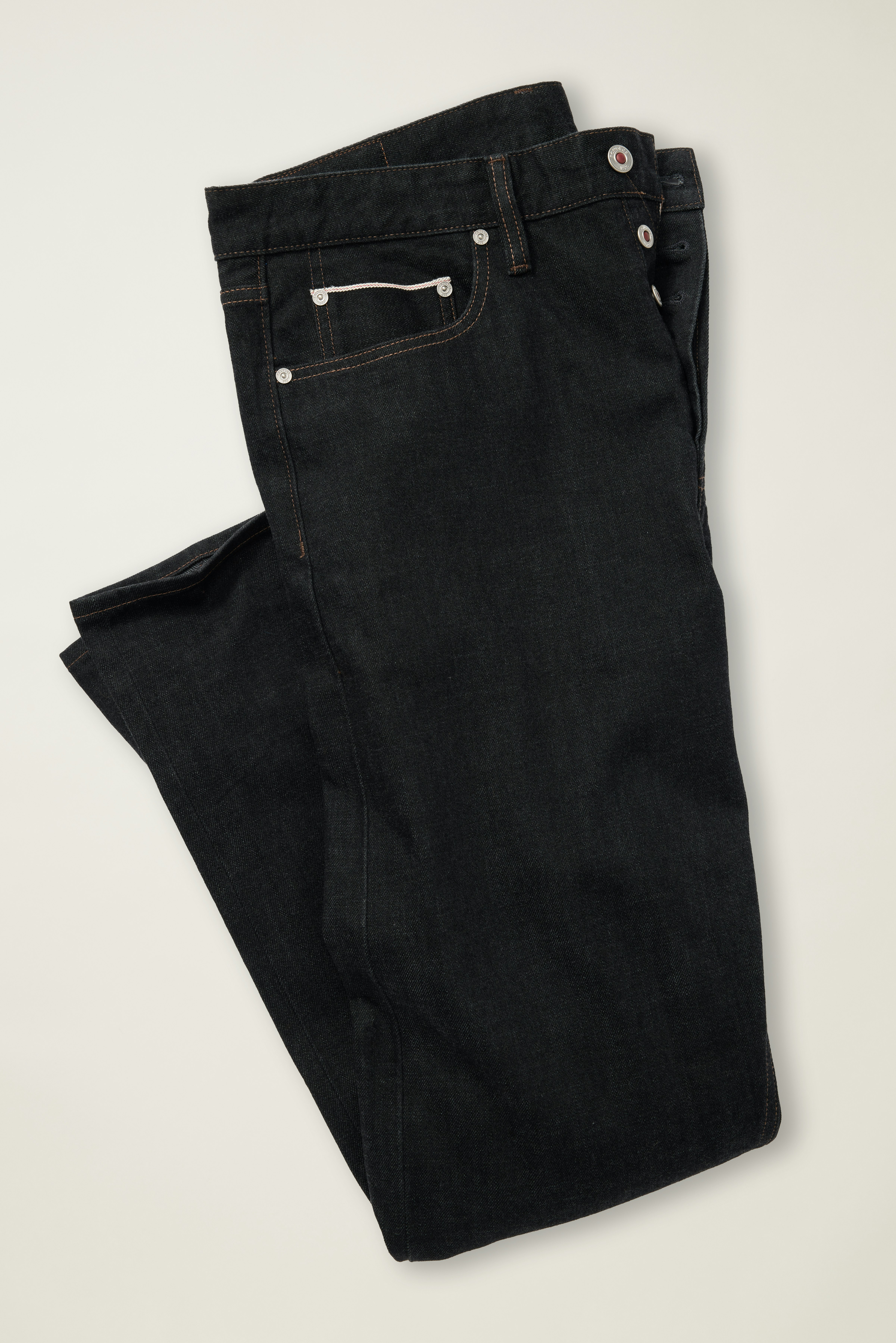 Japanese Stretch Selvedge Jeans black rinse wash