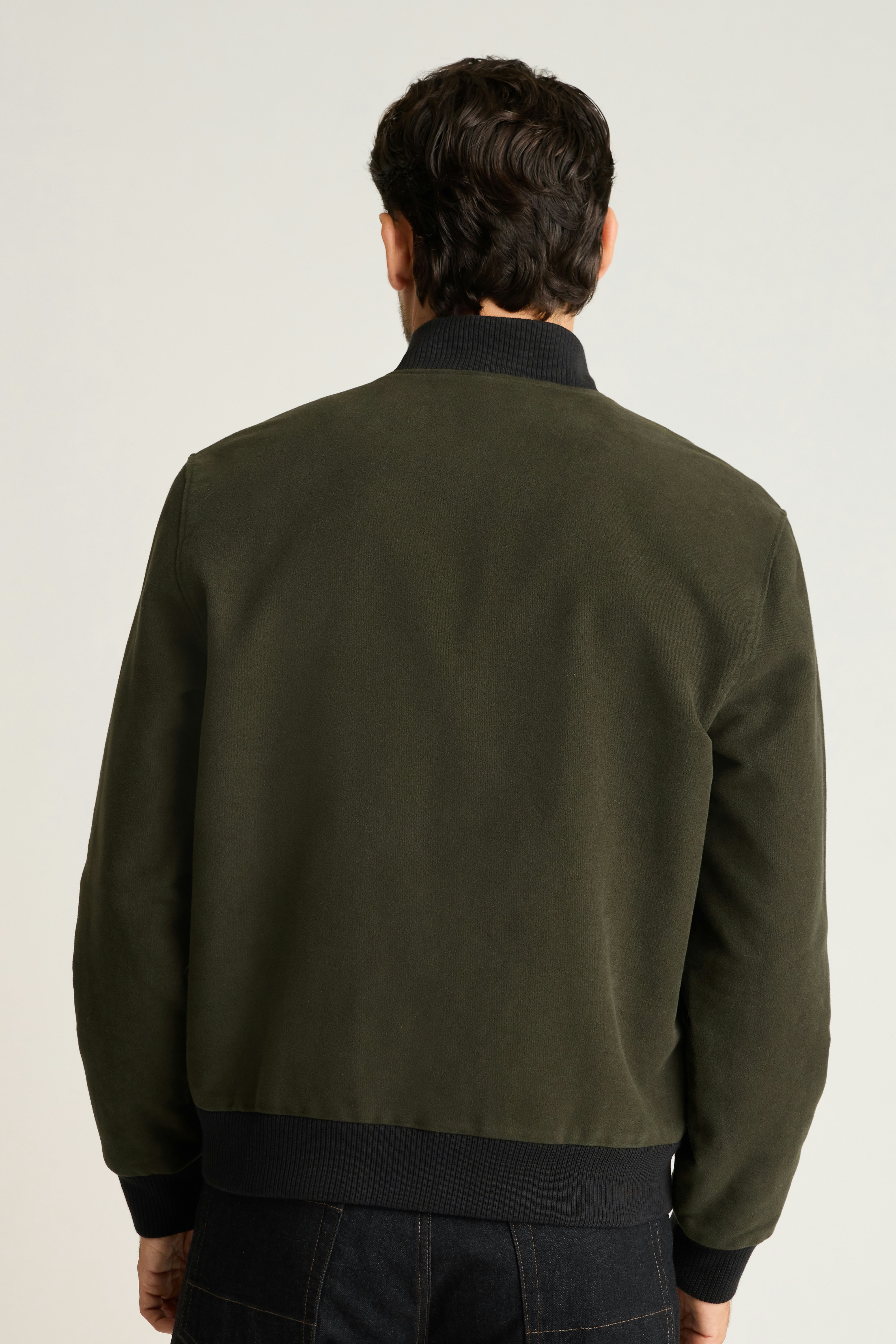 The Italian Moleskin Bomber dark olive green 4 The Italian Moleskin Bomber dark olive green