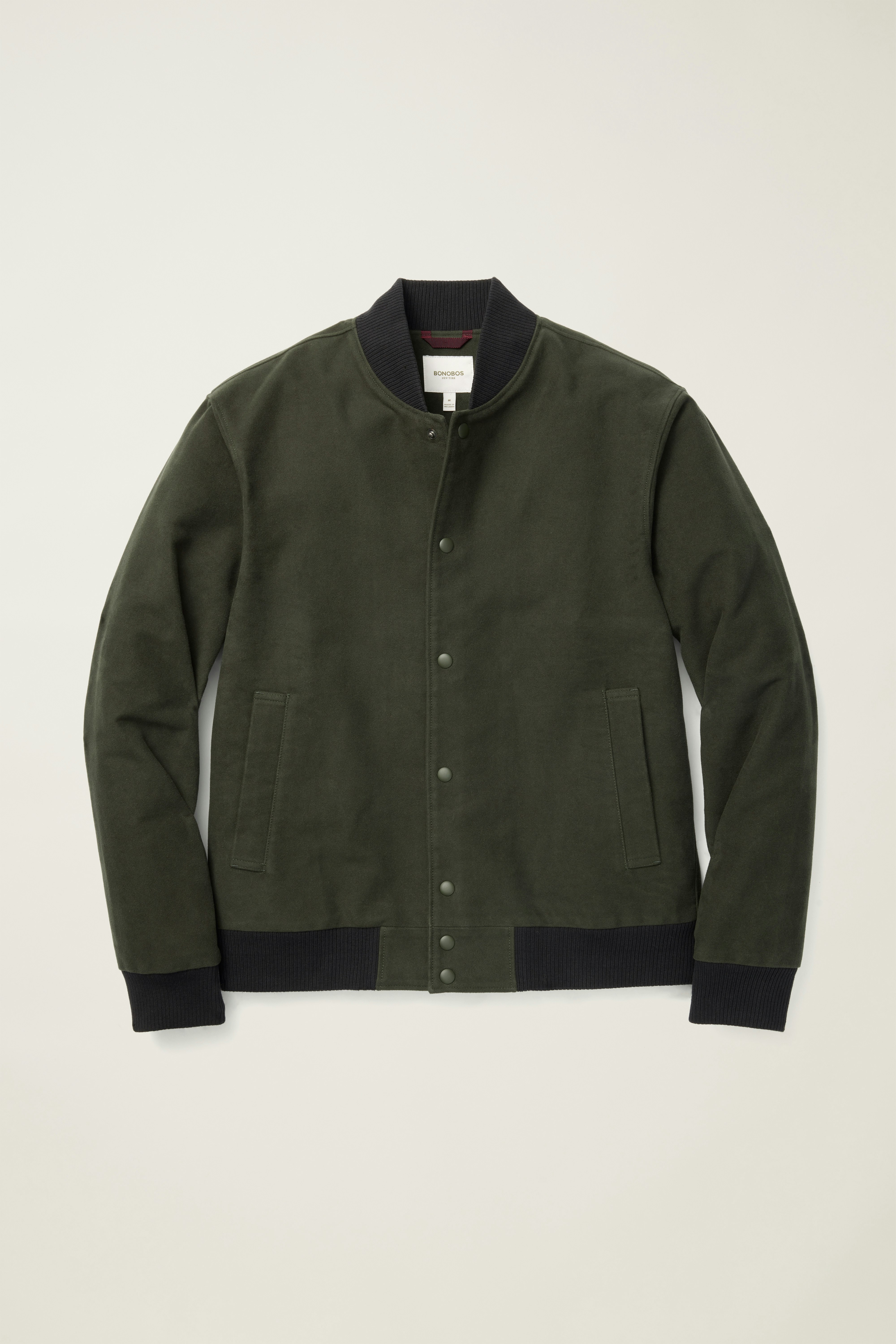 The Italian Moleskin Bomber dark olive green 6 The Italian Moleskin Bomber dark olive green