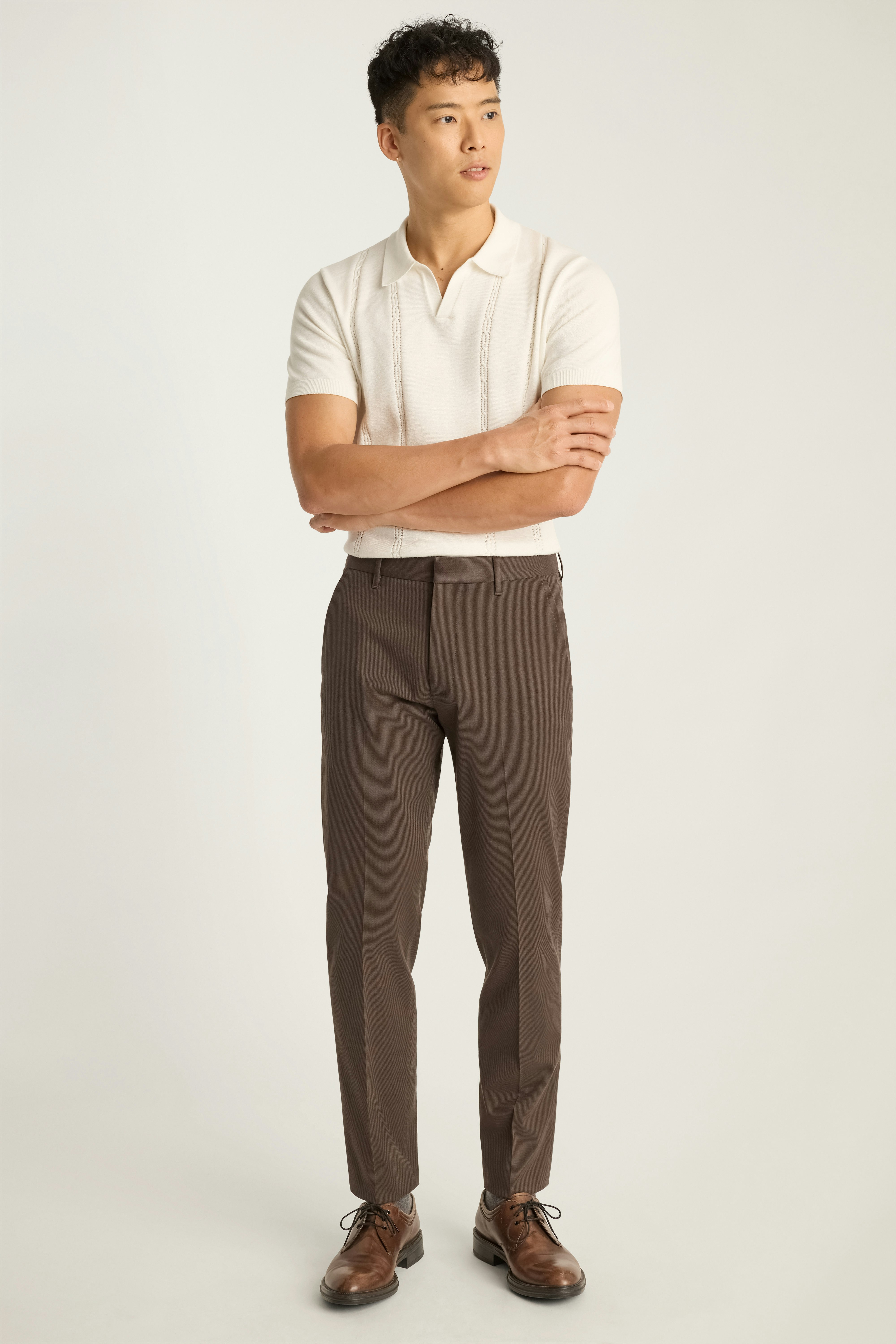 Weekday Warrior Dress Pants tuesday brown micro dobby