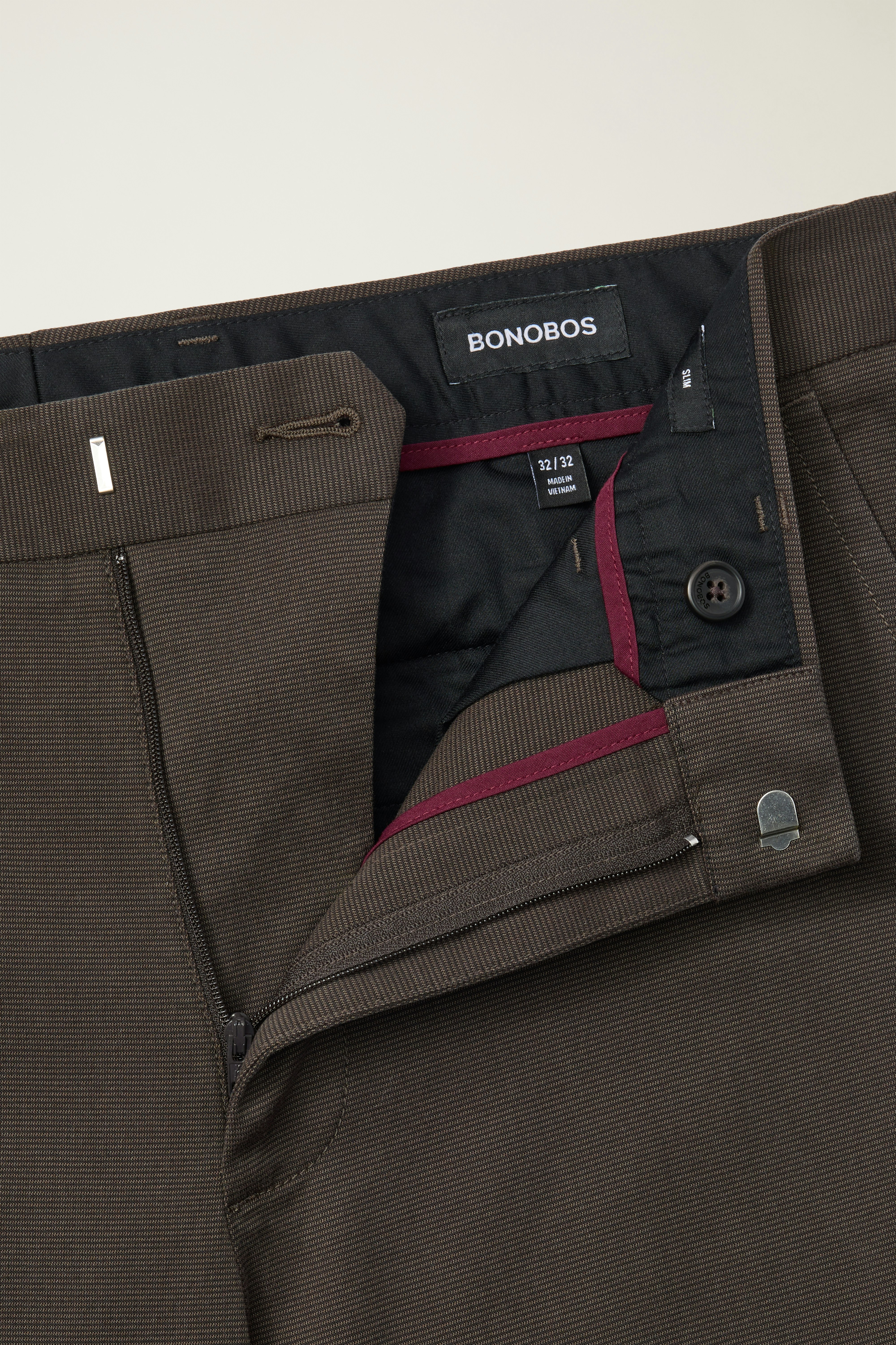 Weekday Warrior Dress Pants tuesday brown micro dobby