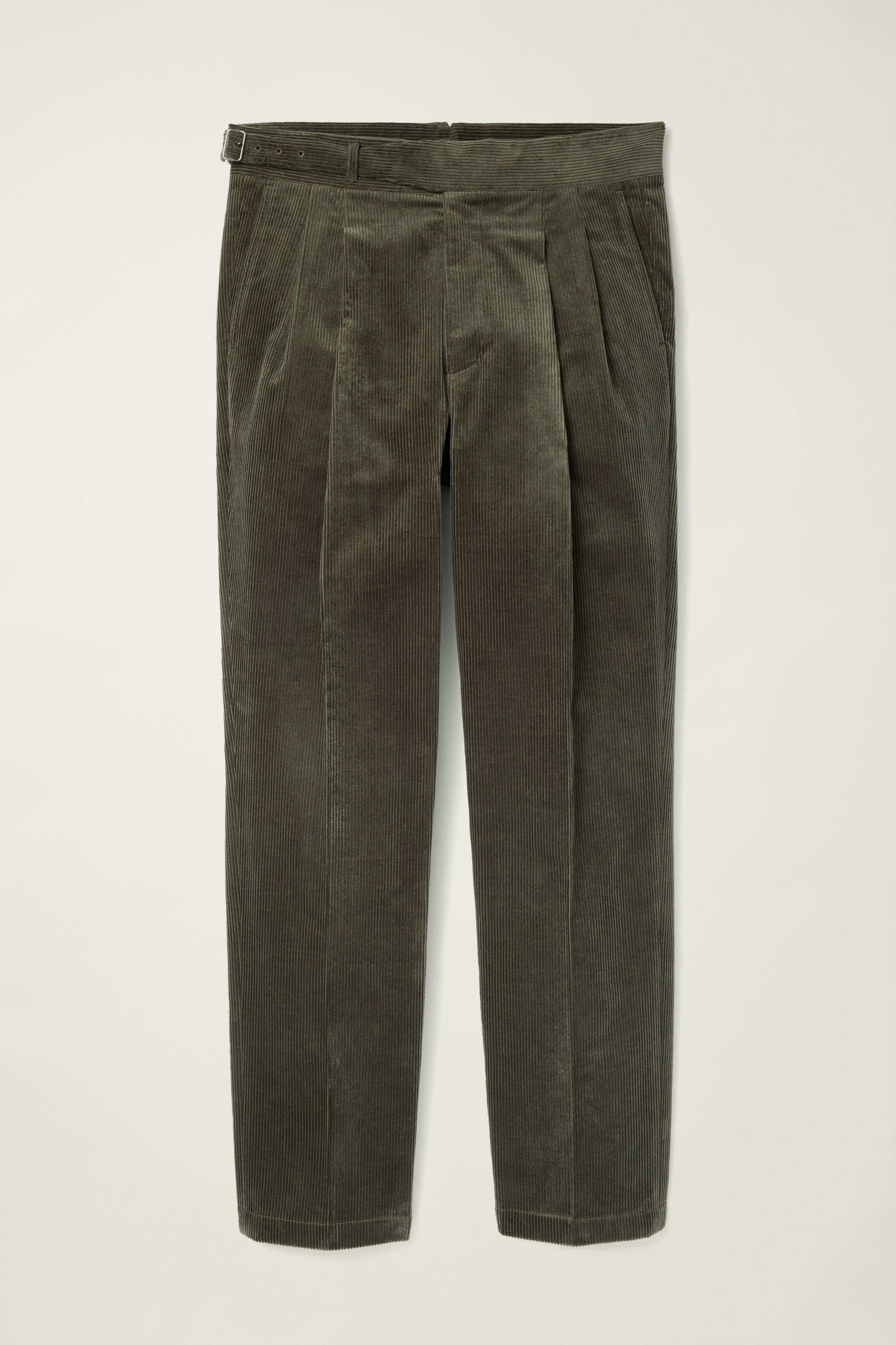 Italian Gurkha Trouser olive green corduroy