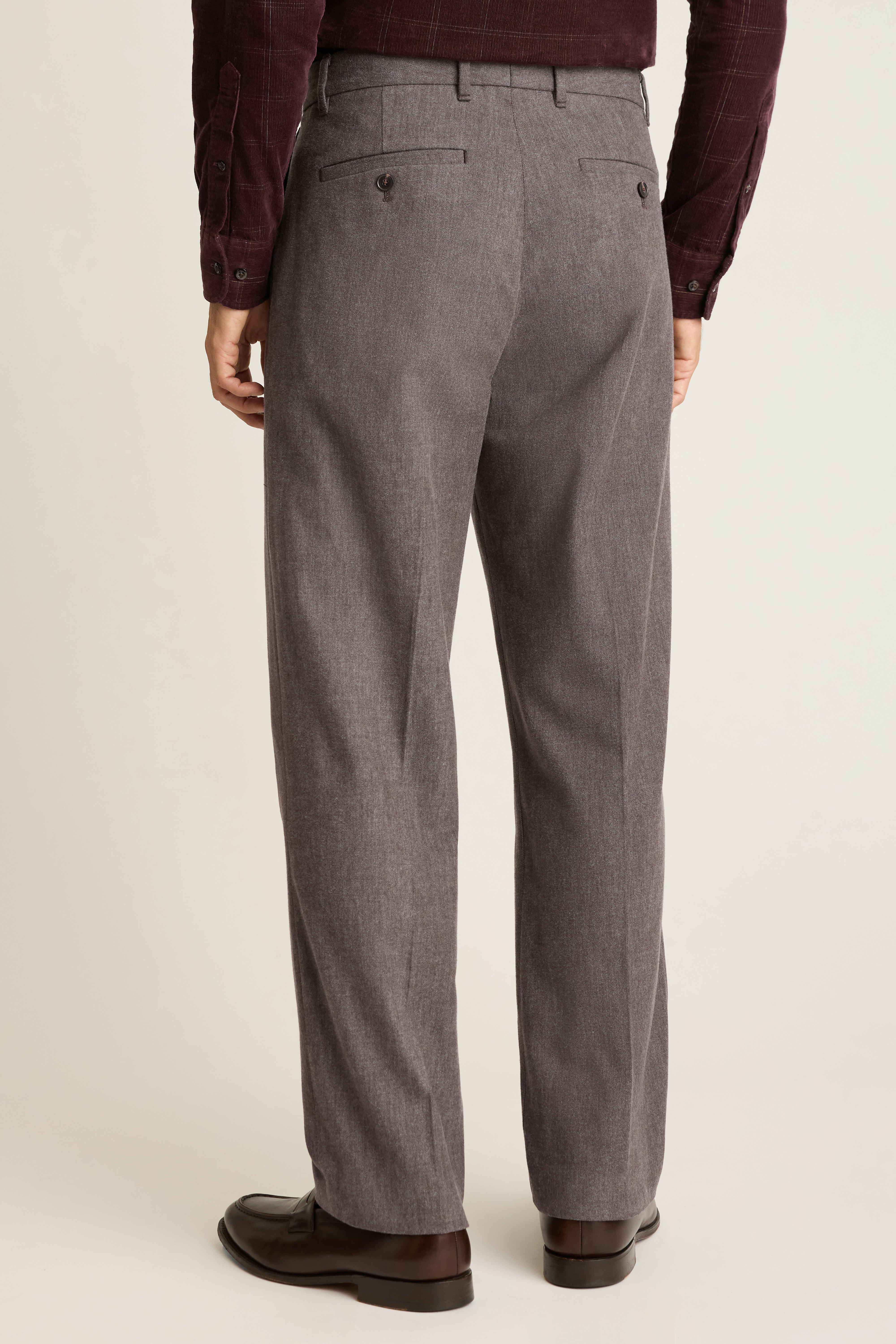Prince Street Pleated Trouser brown marl