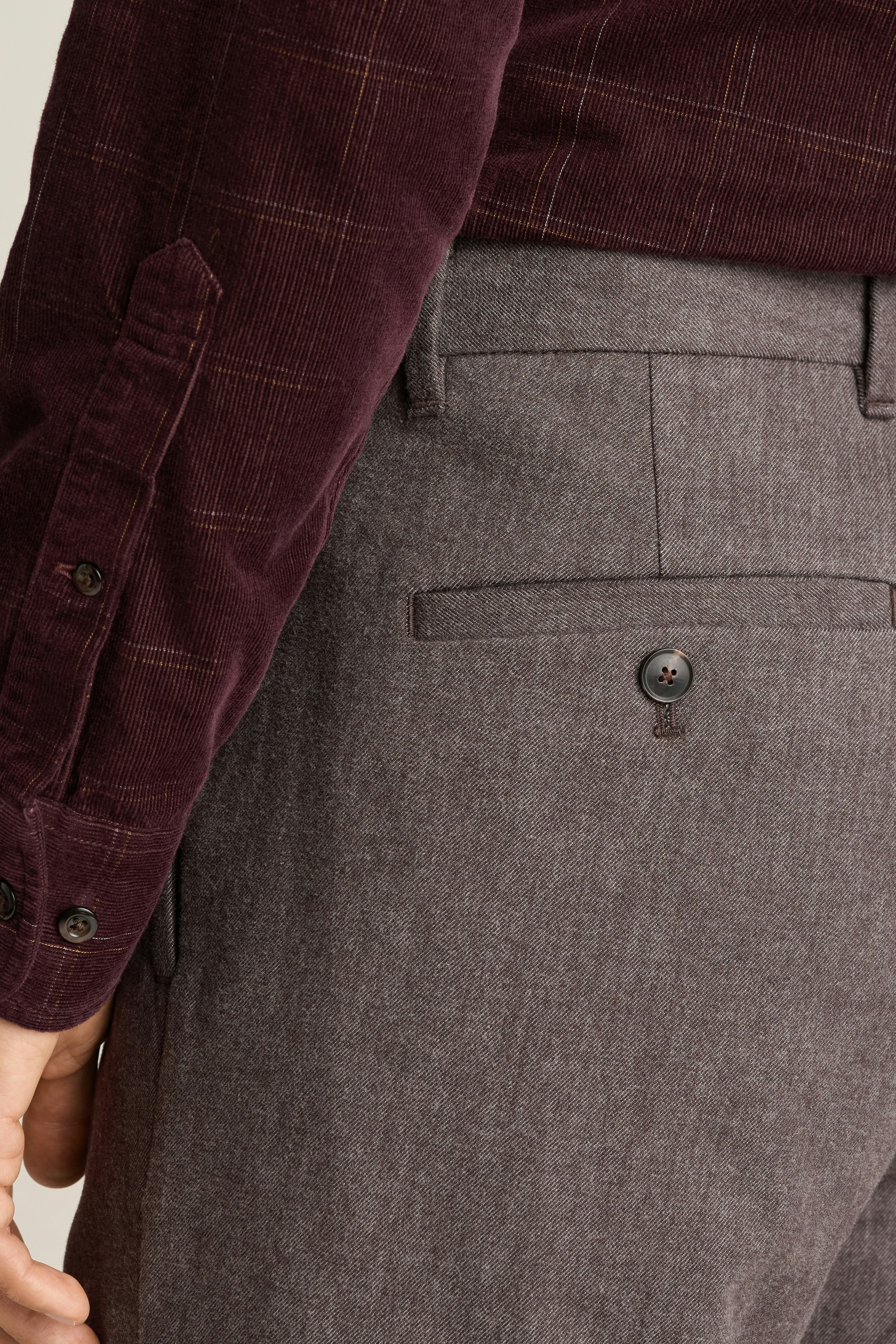Prince Street Pleated Trouser brown marl