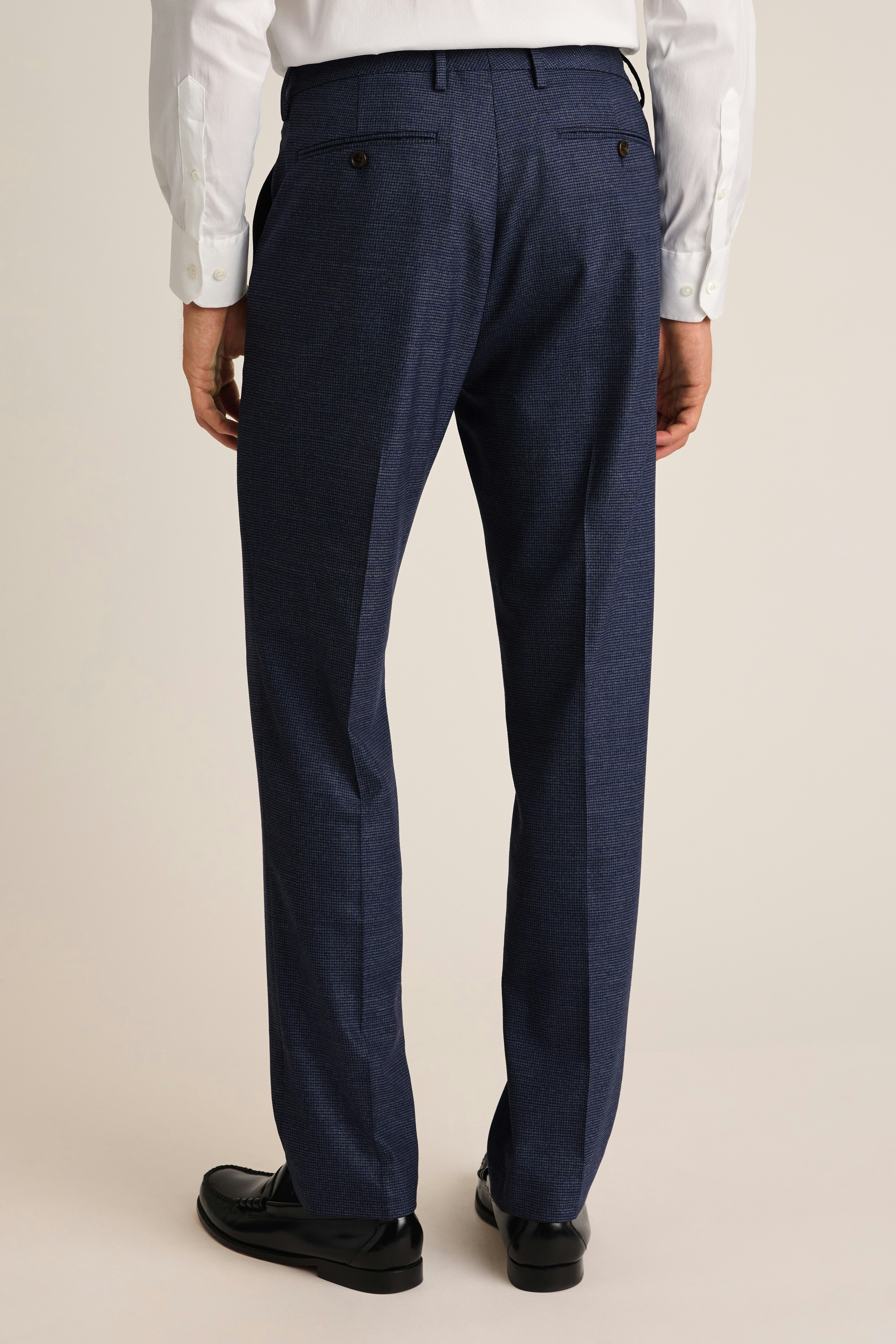 Jetsetter Wool Dress Pant navy blue houndstooth