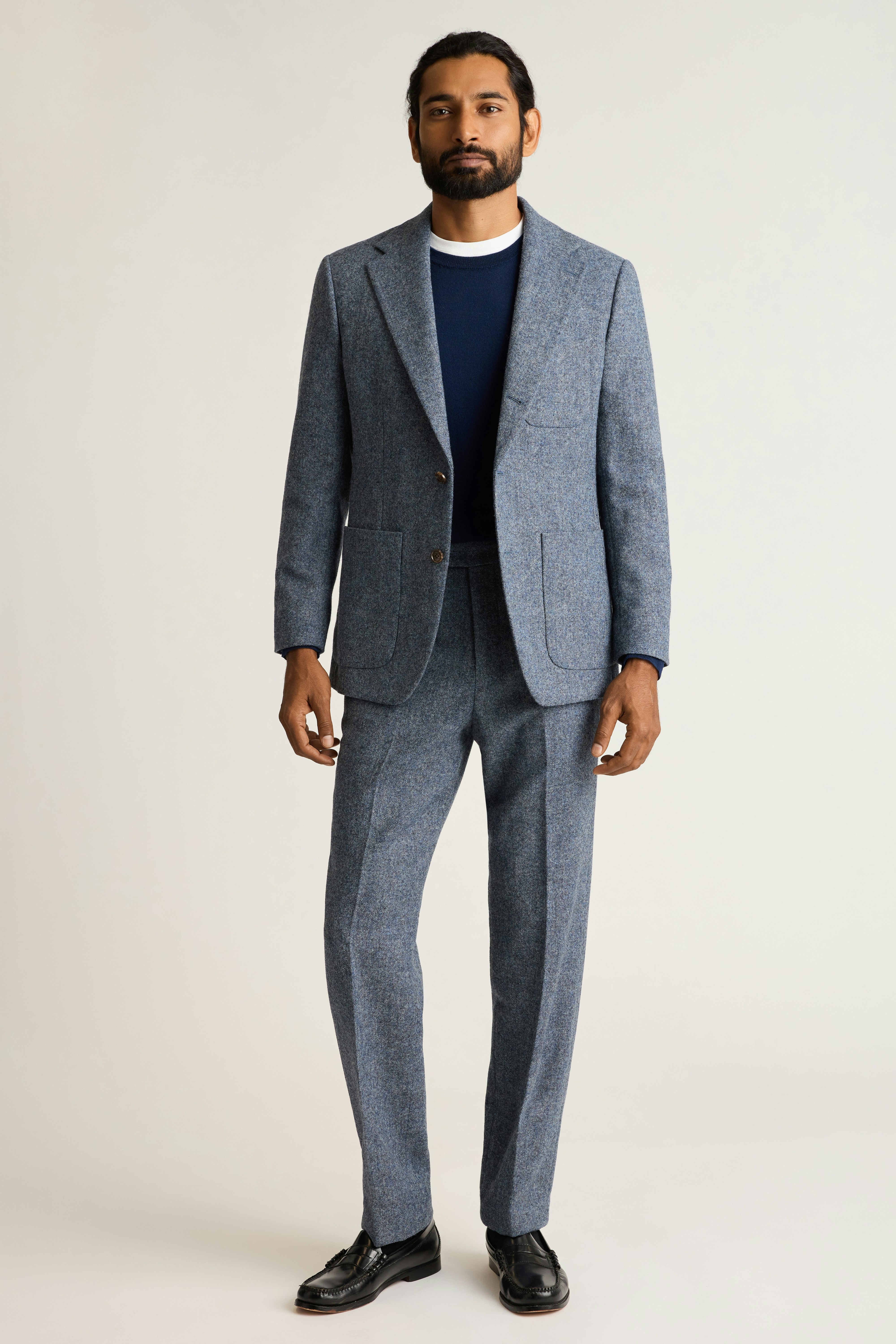 Jetsetter British Tweed Dress Pant stormy seas 1 Jetsetter British Tweed Dress Pant stormy seas