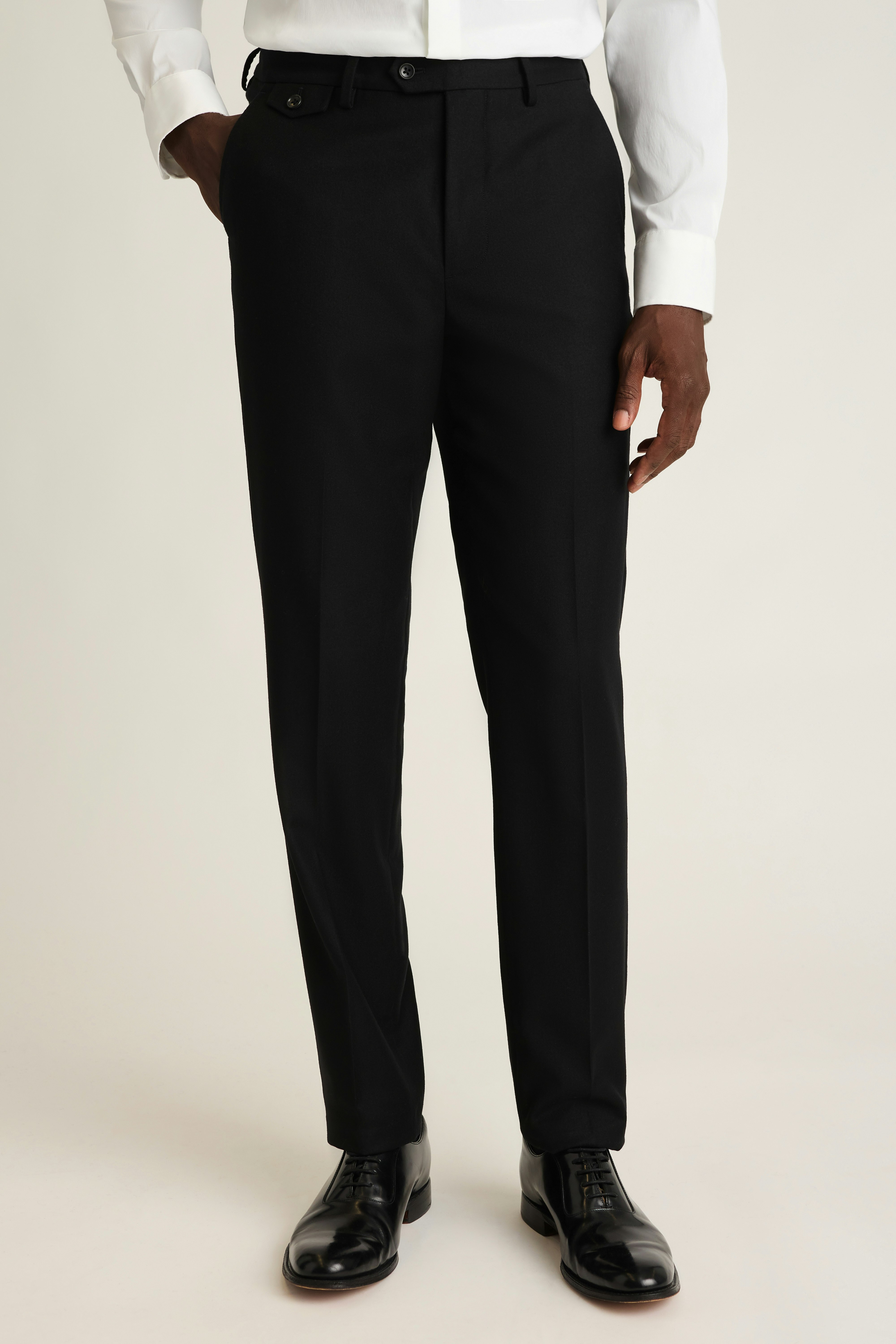 Jetsetter Italian Brushed Wool Dress Pant black 3 Jetsetter Italian Brushed Wool Dress Pant black