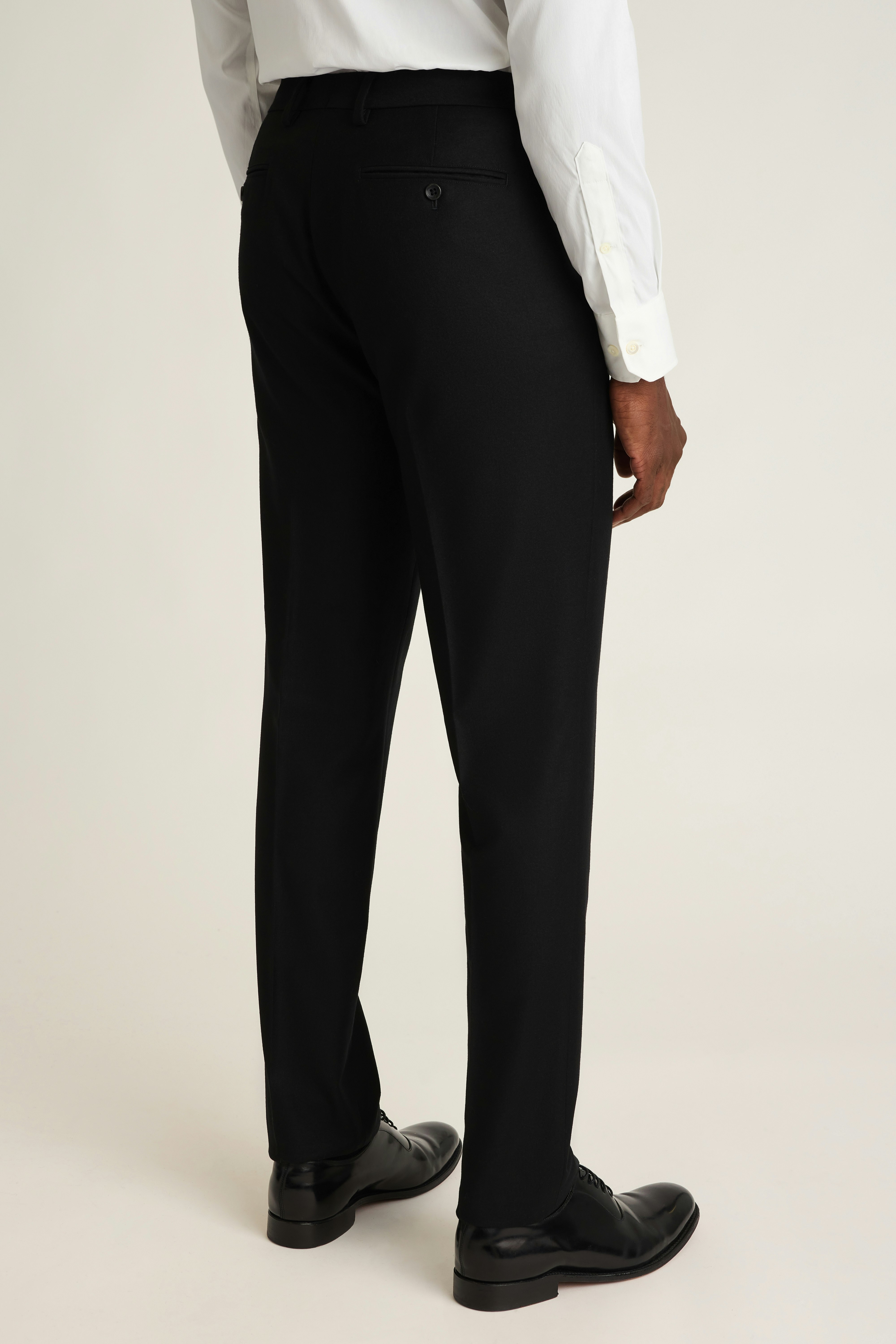 Jetsetter Italian Brushed Wool Dress Pant black 4 Jetsetter Italian Brushed Wool Dress Pant black