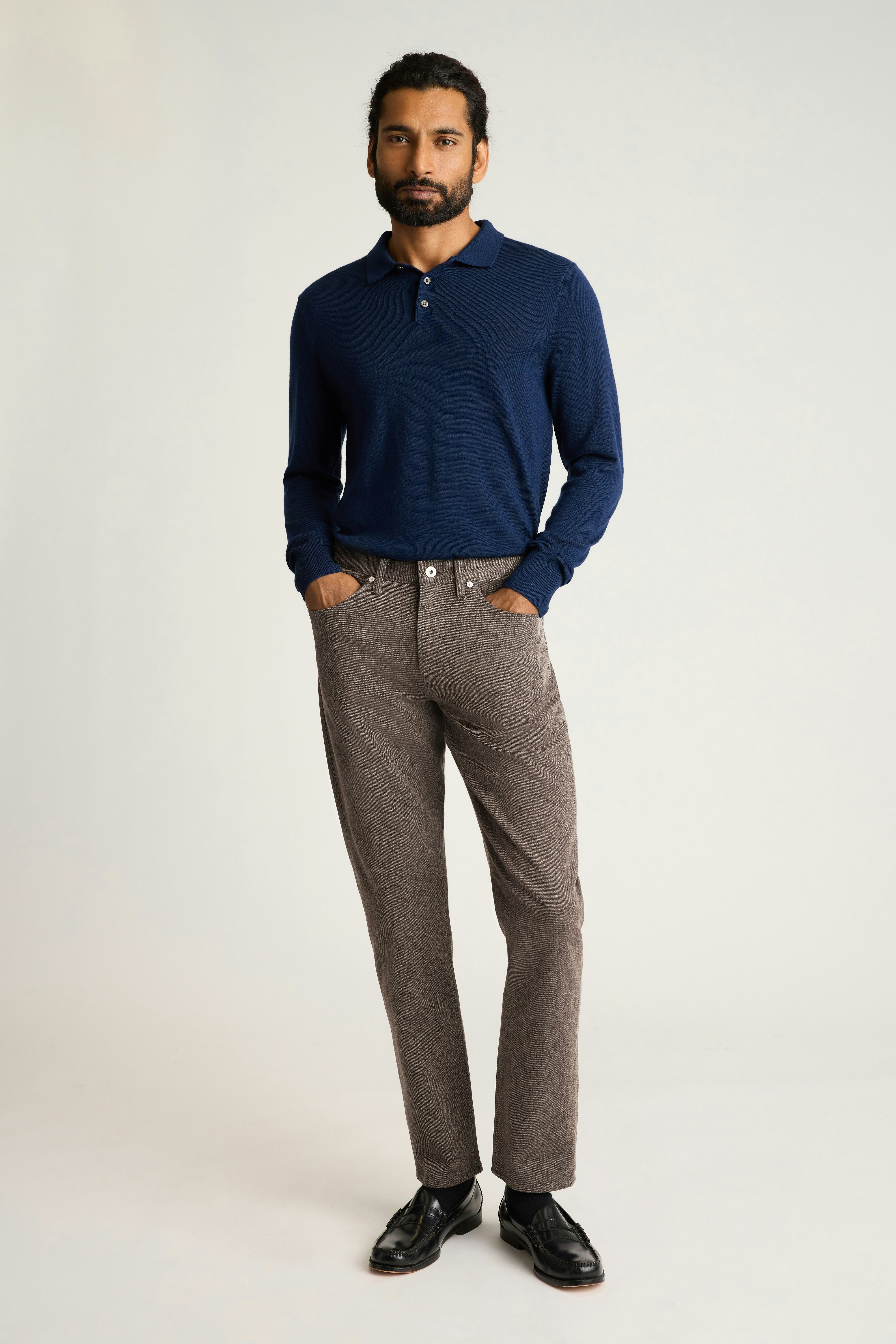 Ridgewood Textured 5-Pocket Pant brown twill 1 Ridgewood Textured 5-Pocket Pant brown twill