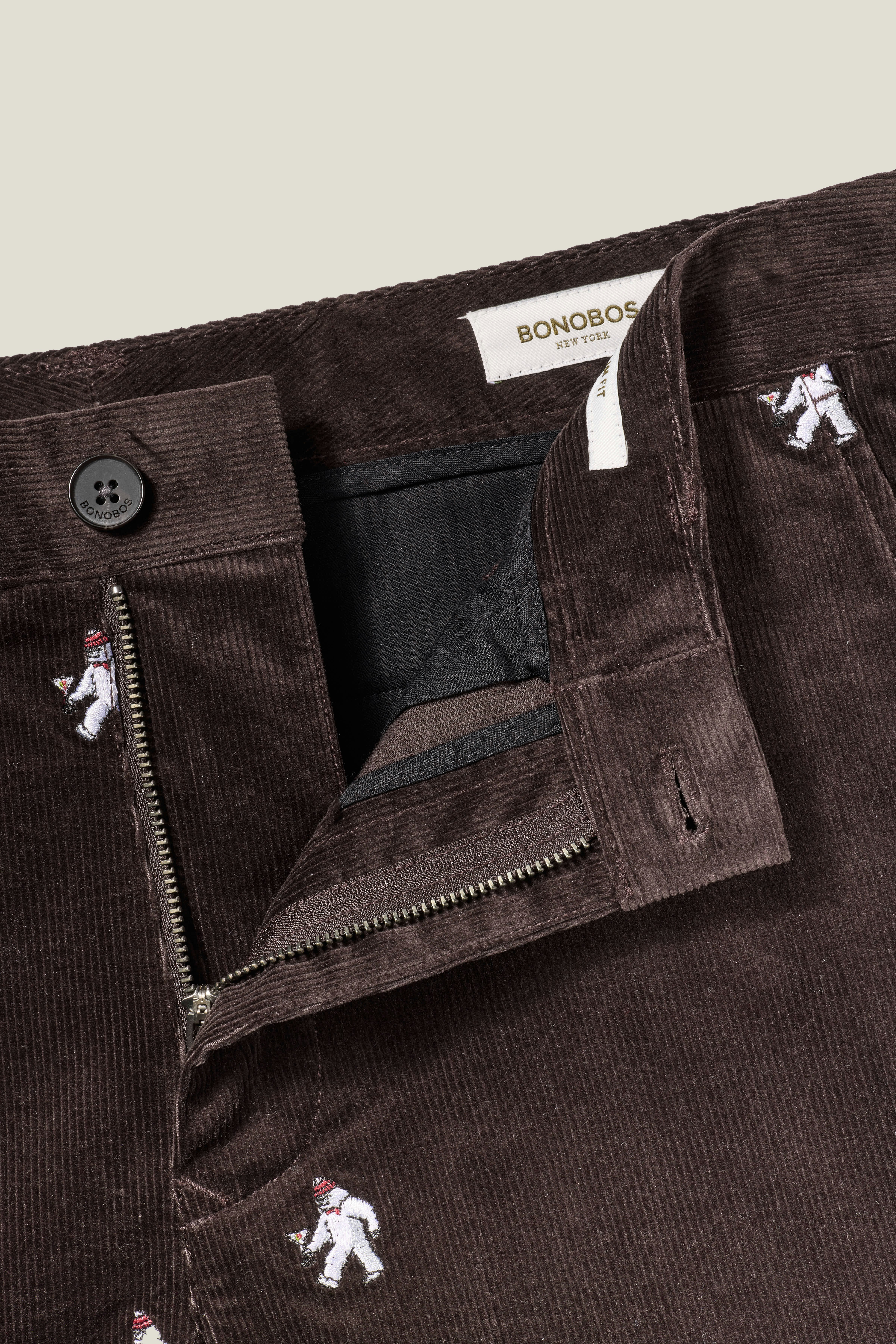 Reveler Chino yeti tini brown corduroy