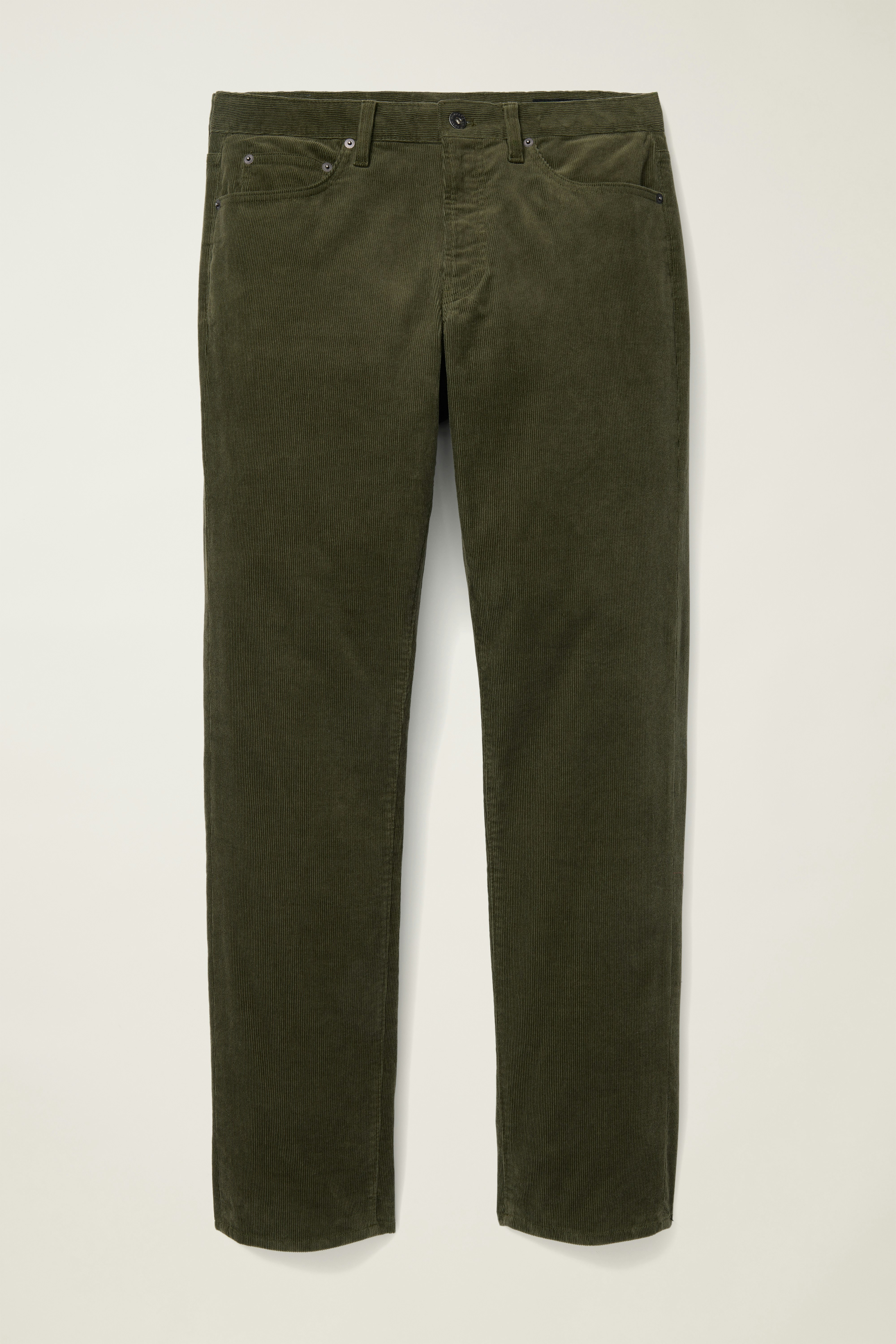 Corduroy 5-Pocket Pants dark olive green