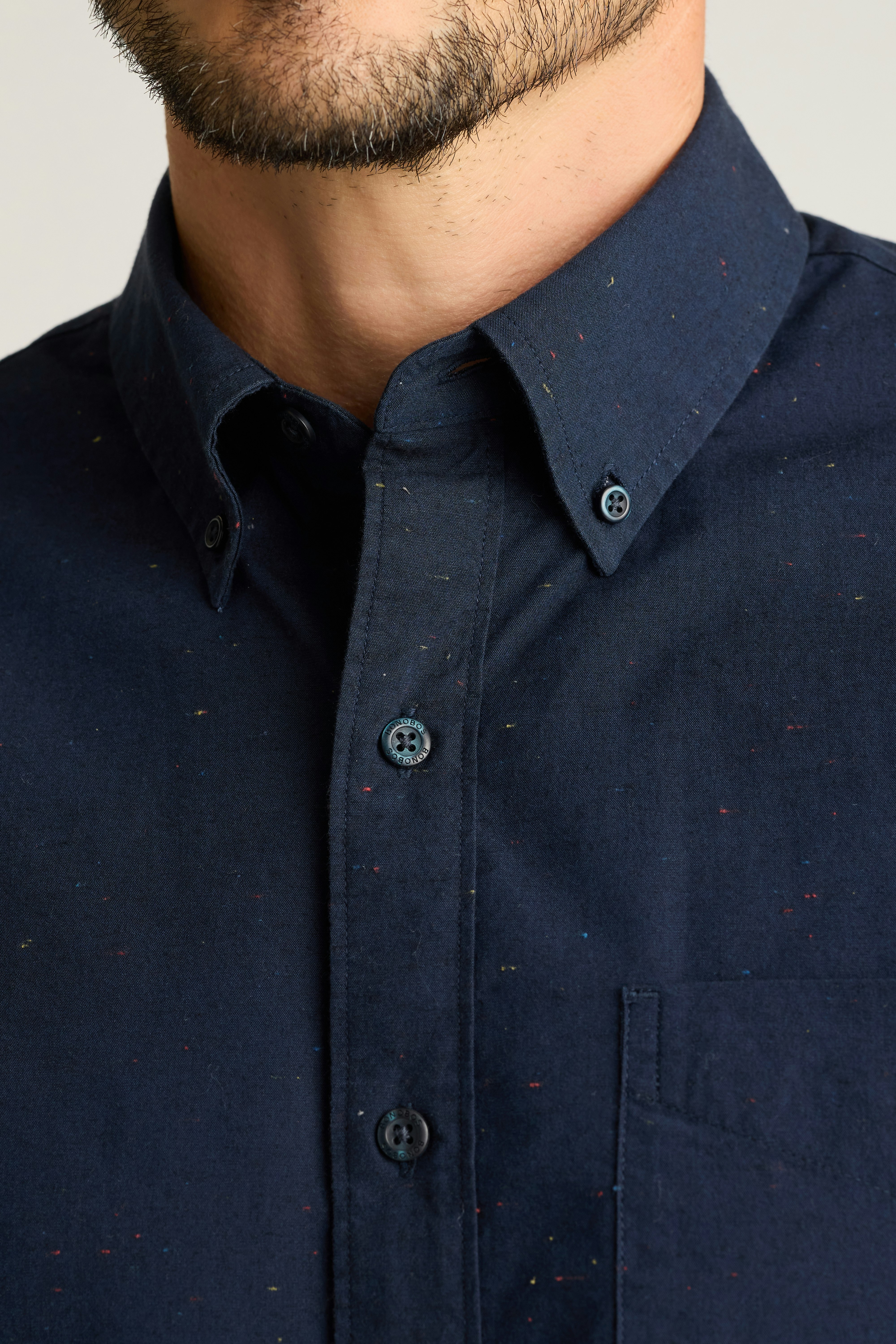 Everyday Shirt navy neps texture