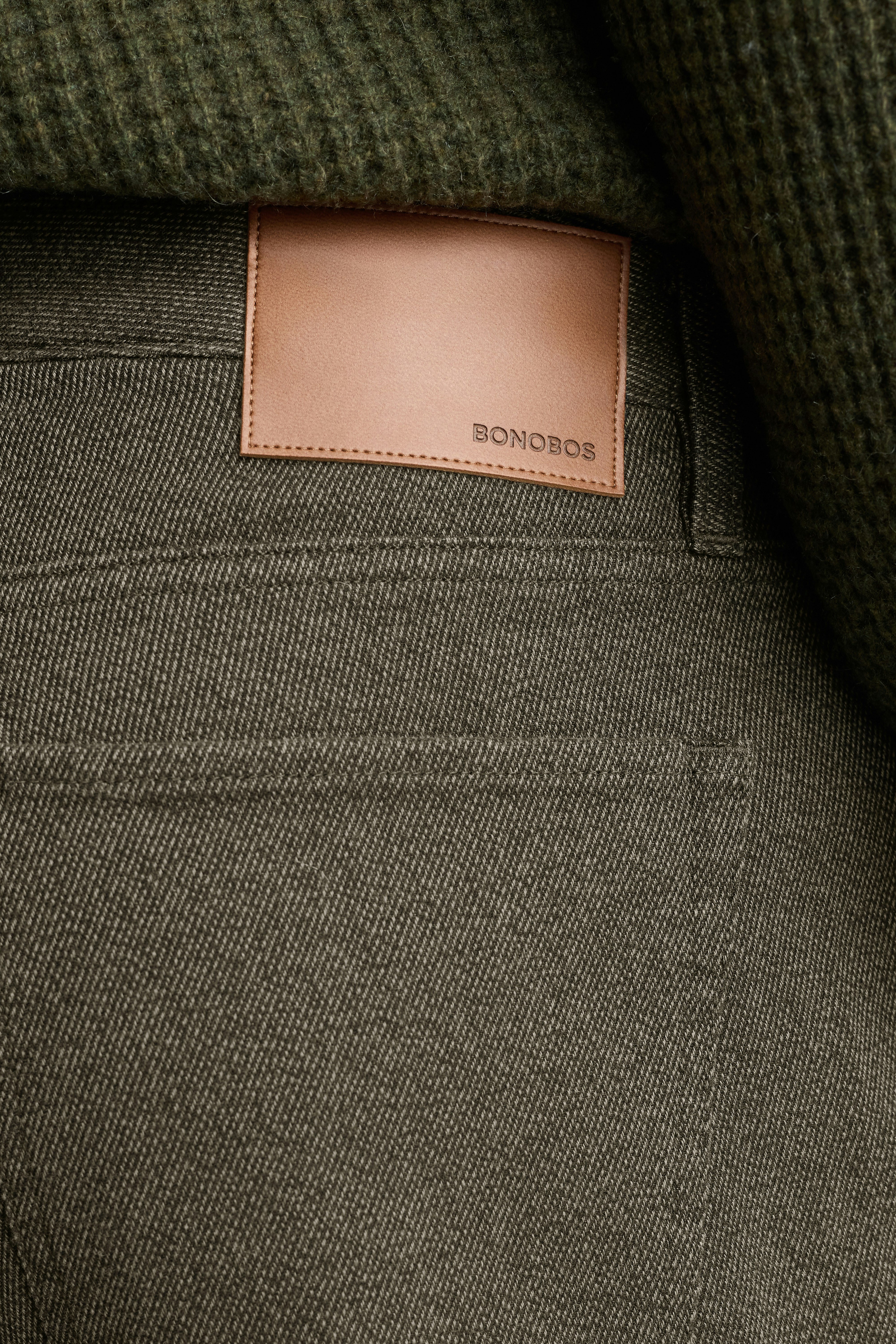 Ridgewood Textured 5-Pocket Pant olive green twill
