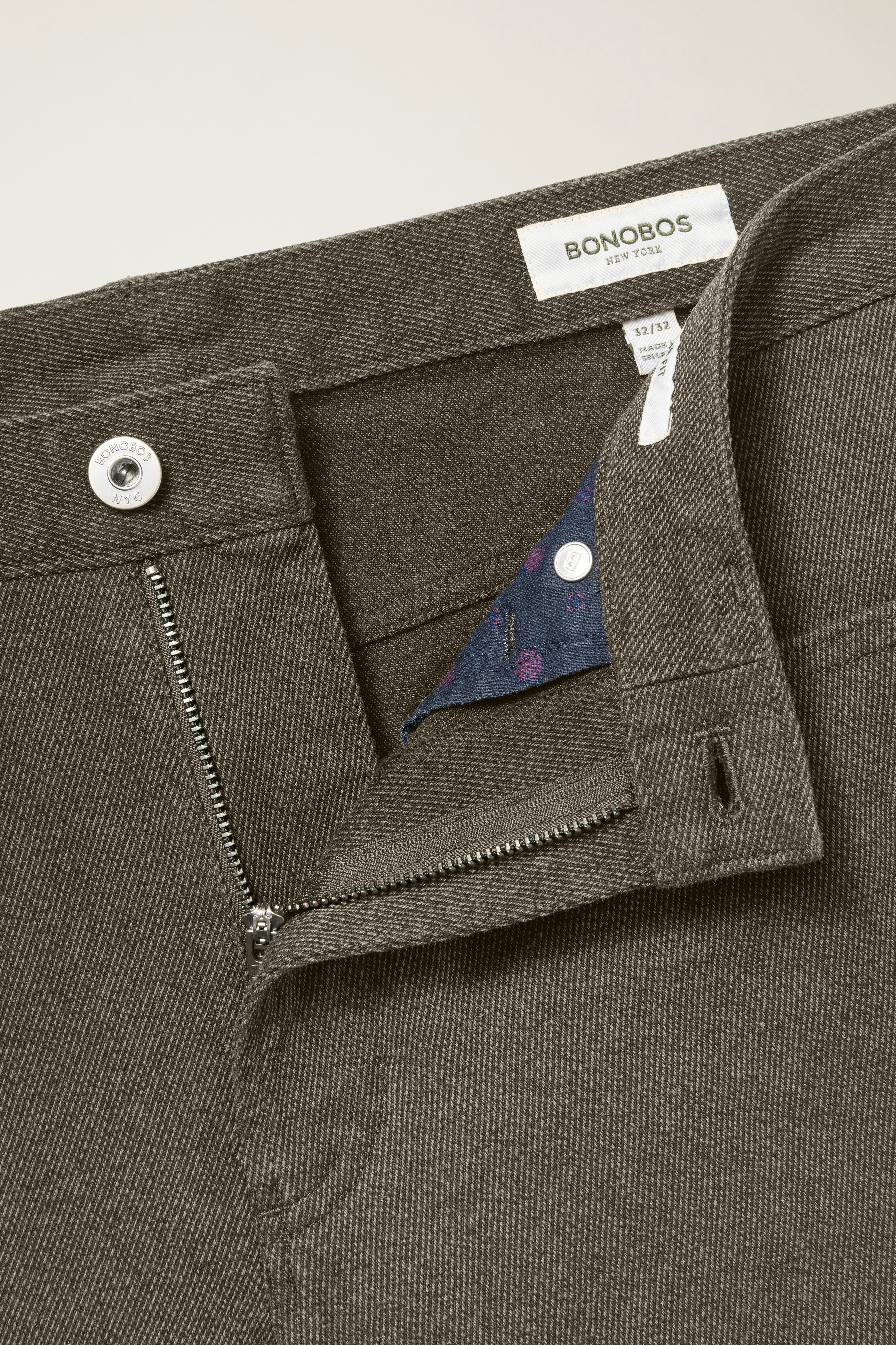 Ridgewood Textured 5-Pocket Pant olive green twill