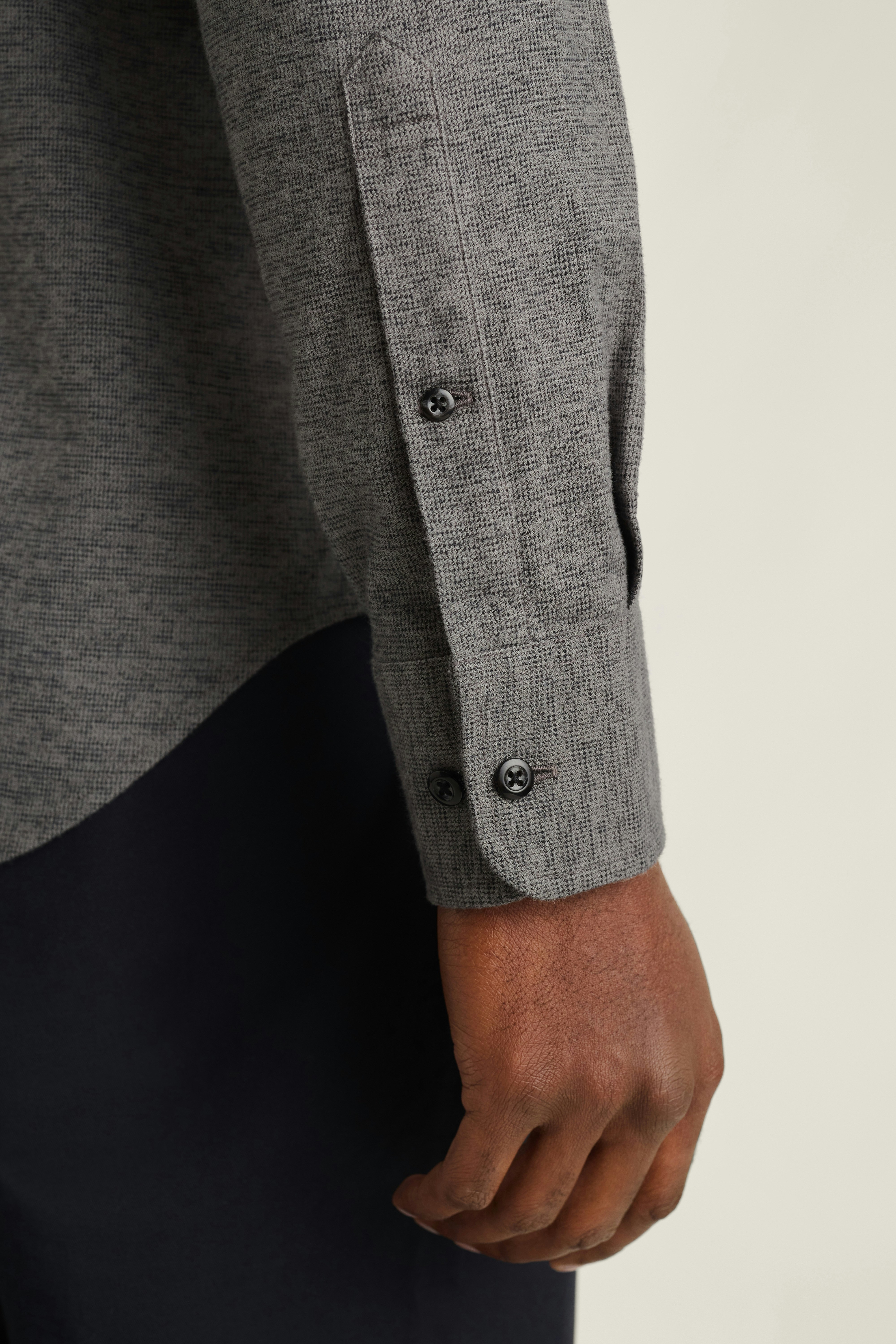 Everyday Lightweight Flannel Shirt dark grey dobby houndstooth 4 Everyday Lightweight Flannel Shirt dark grey dobby houndstooth