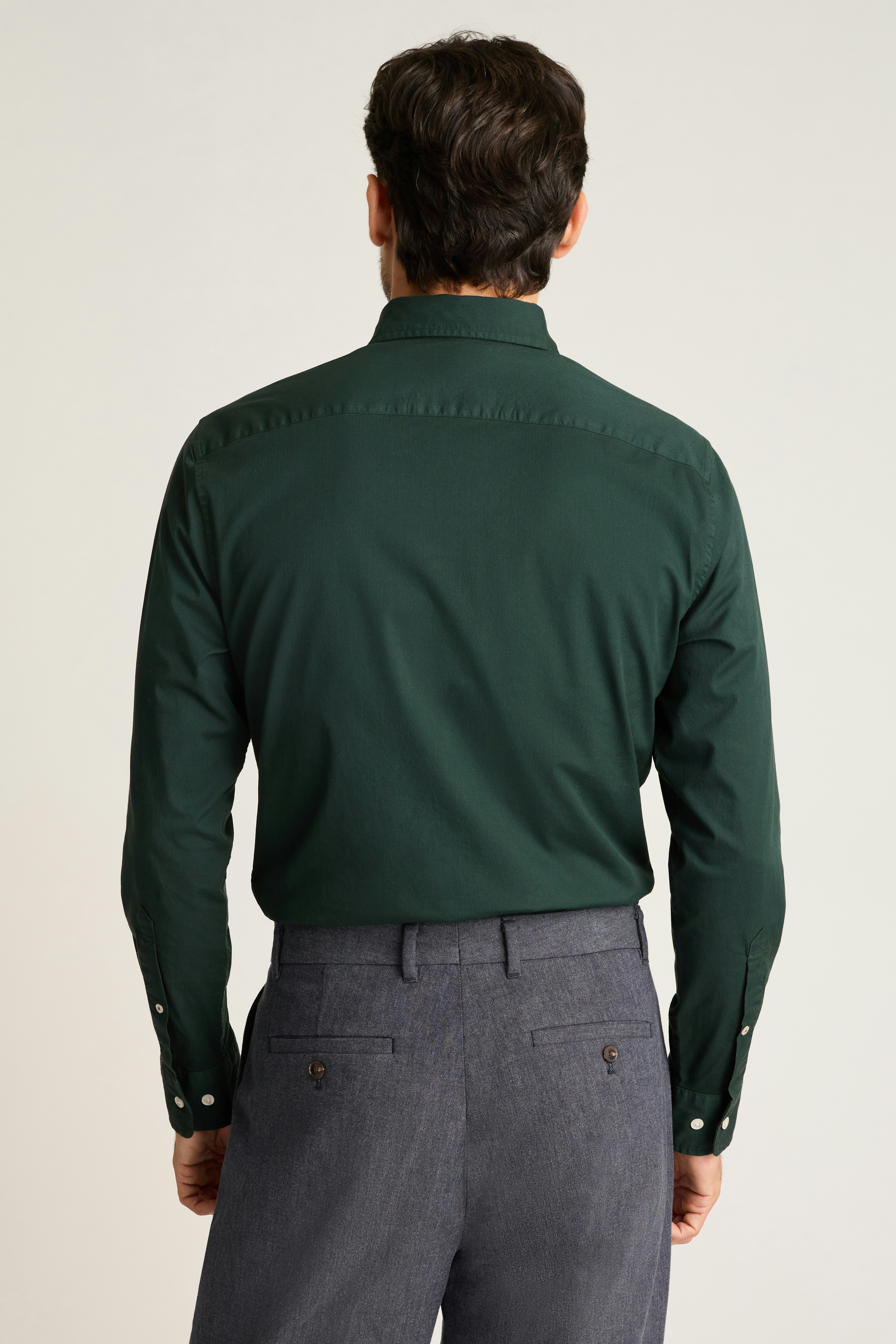 Everyday Shirt forest green herringbone