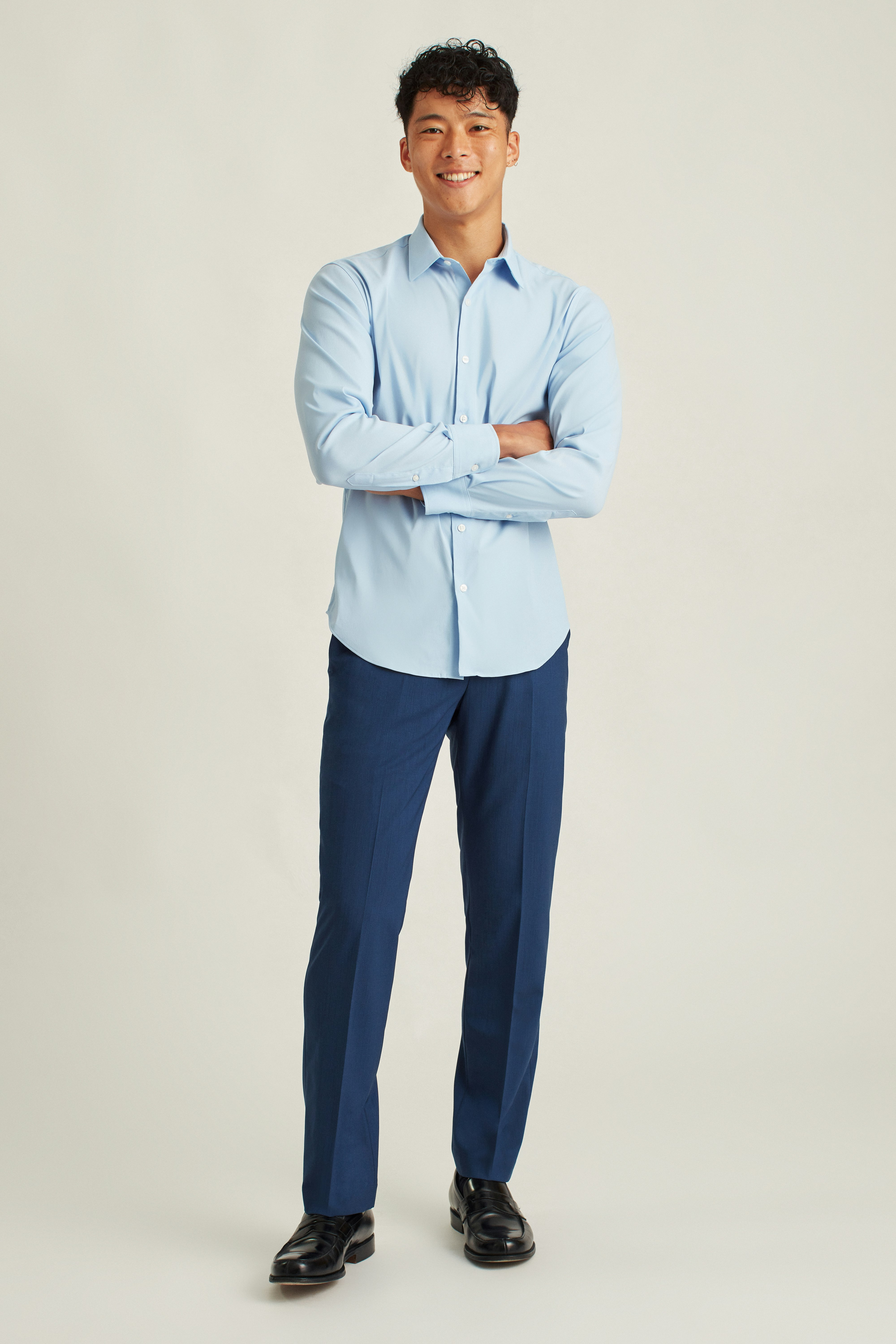 Tech Button Down Shirt light blue