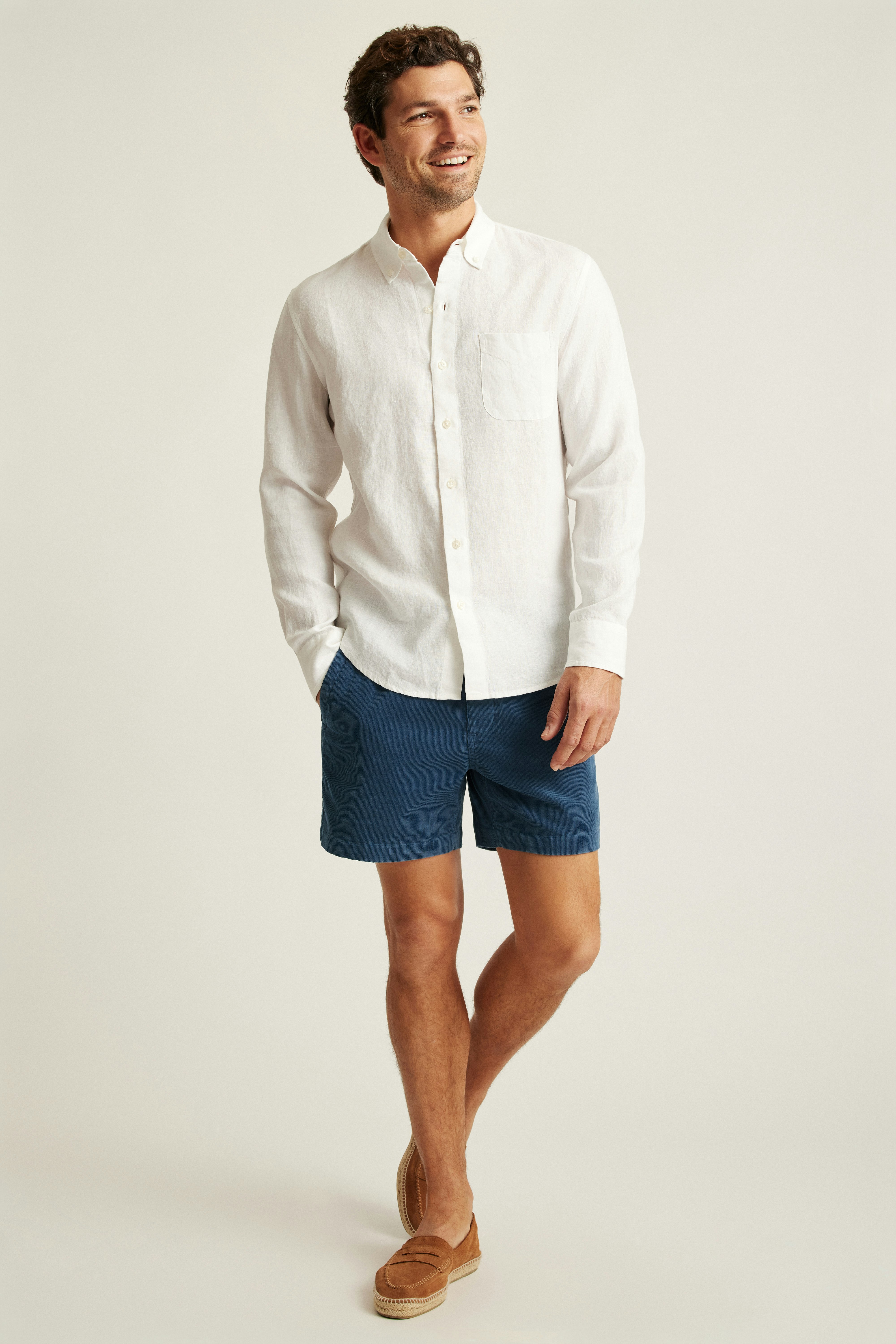 Everyday Linen Shirt white pearl