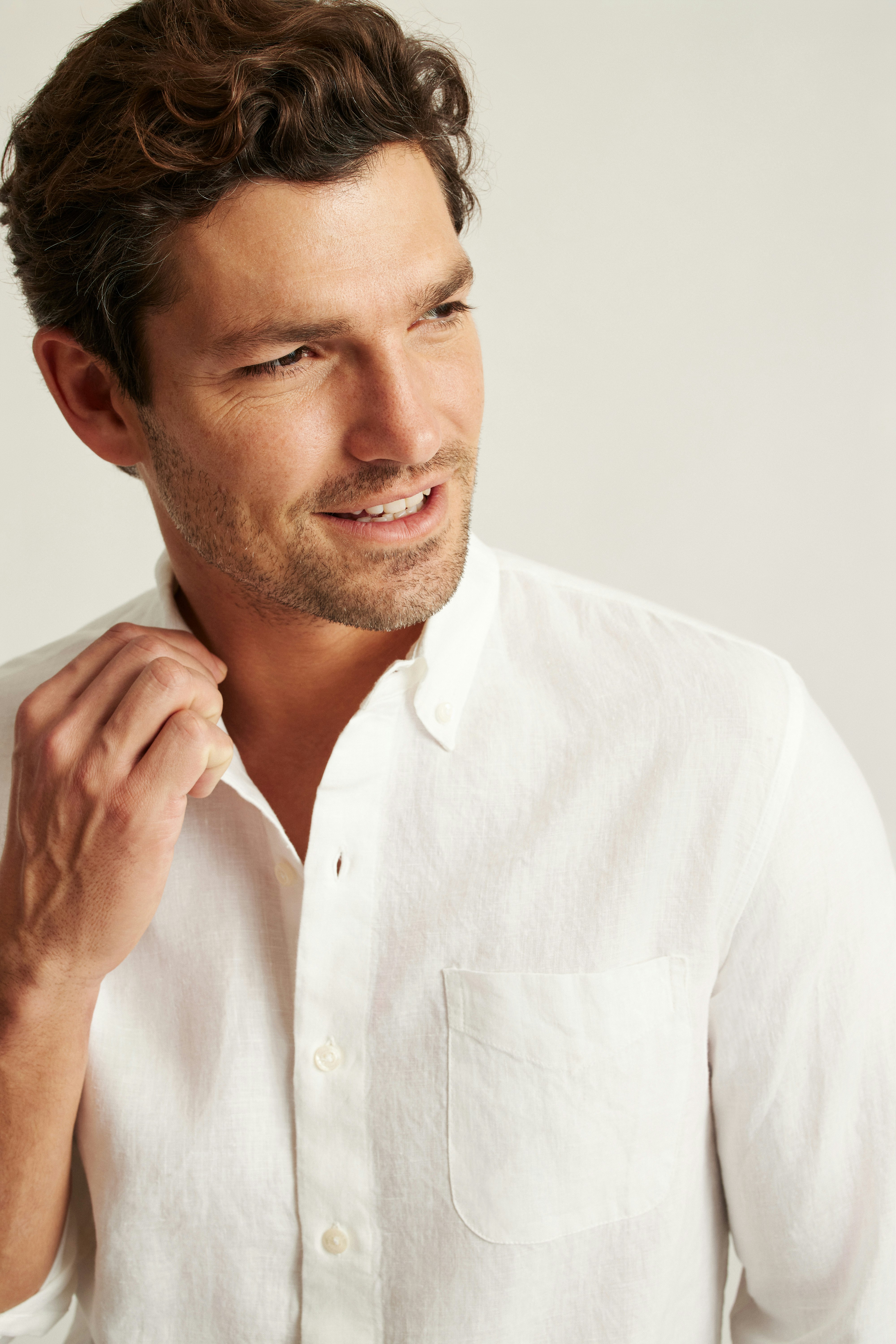Everyday Linen Shirt white pearl