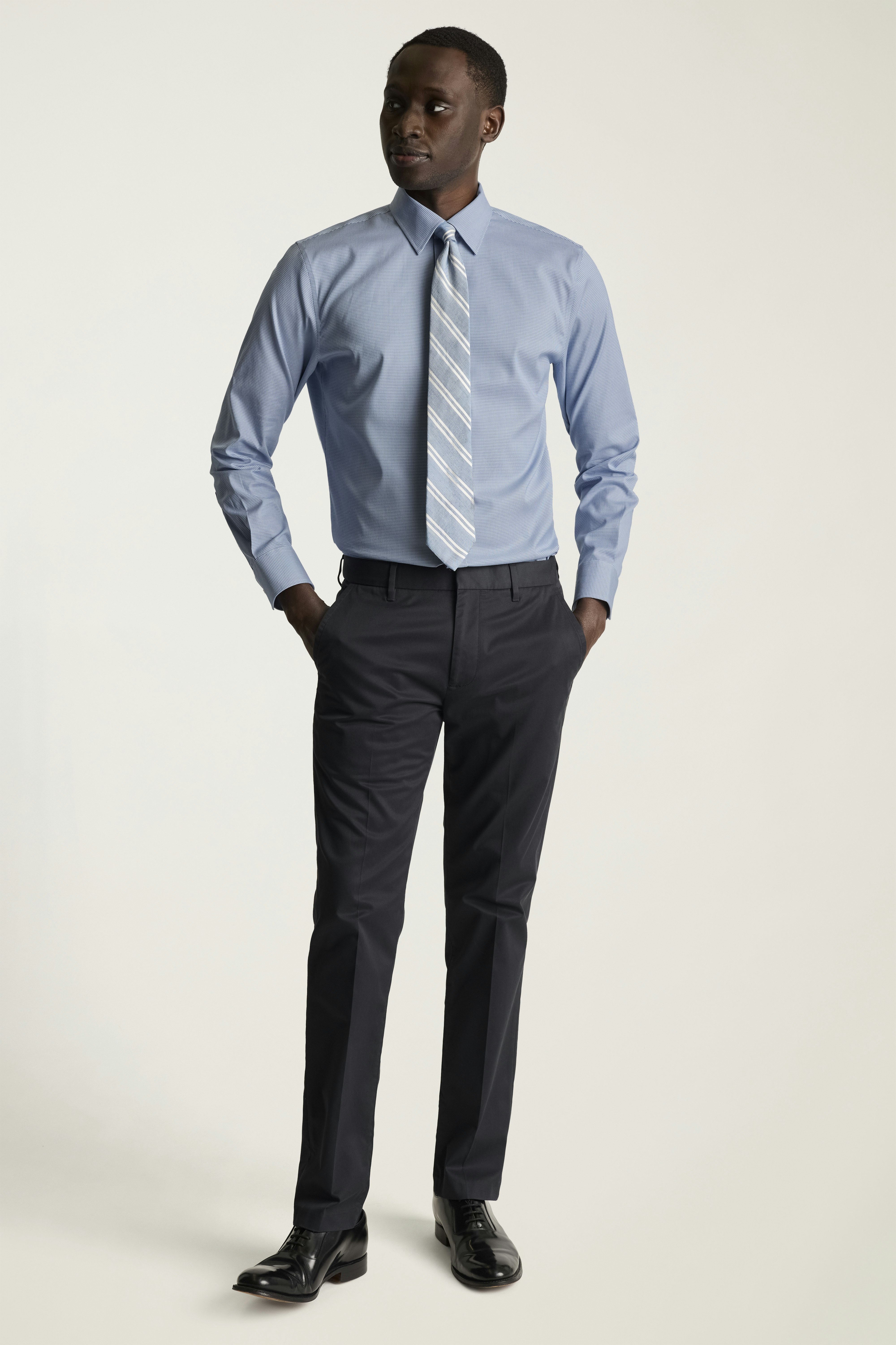 Weekday Warrior Dress Shirt bright blue puppytooth