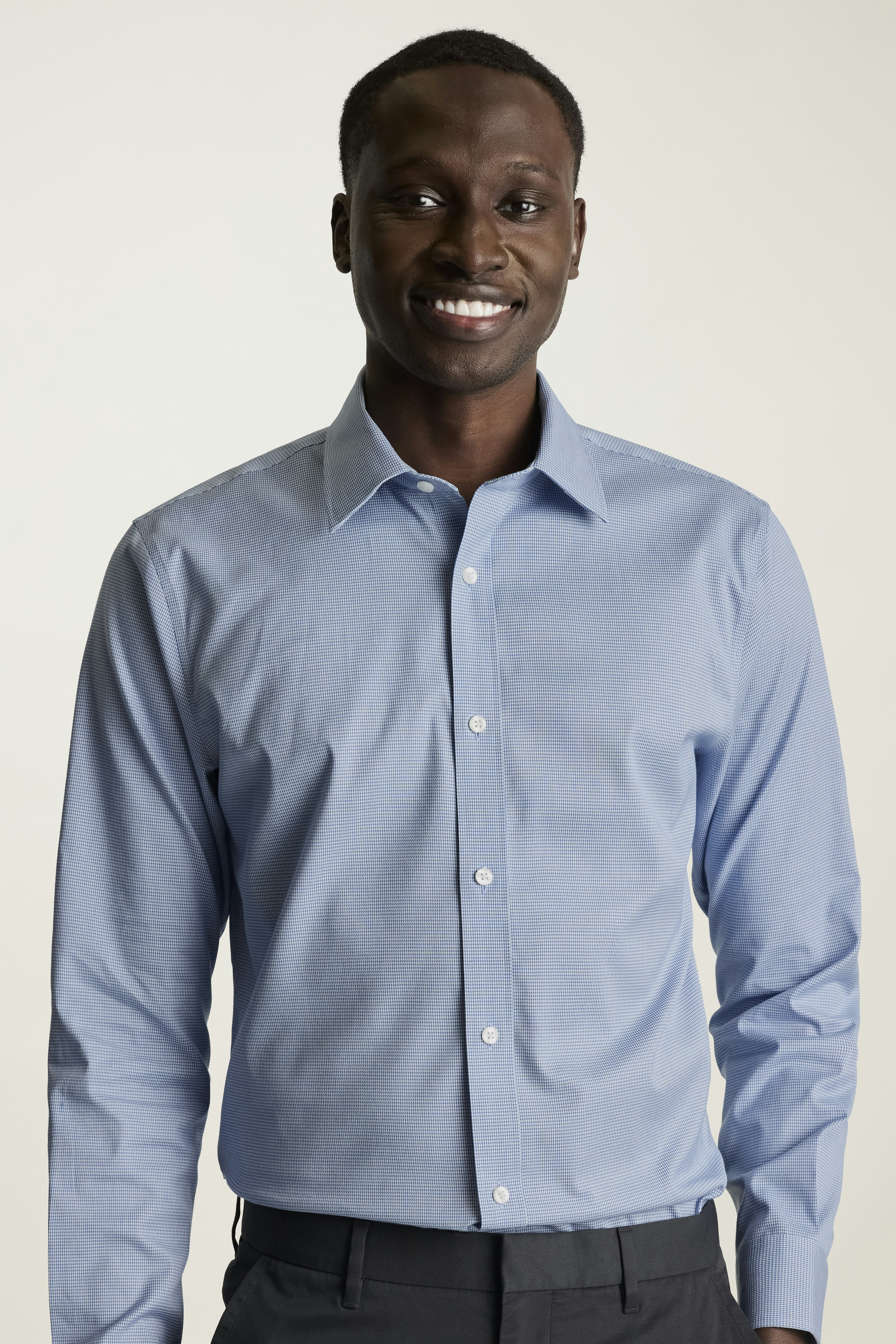 Weekday Warrior Dress Shirt bright blue puppytooth