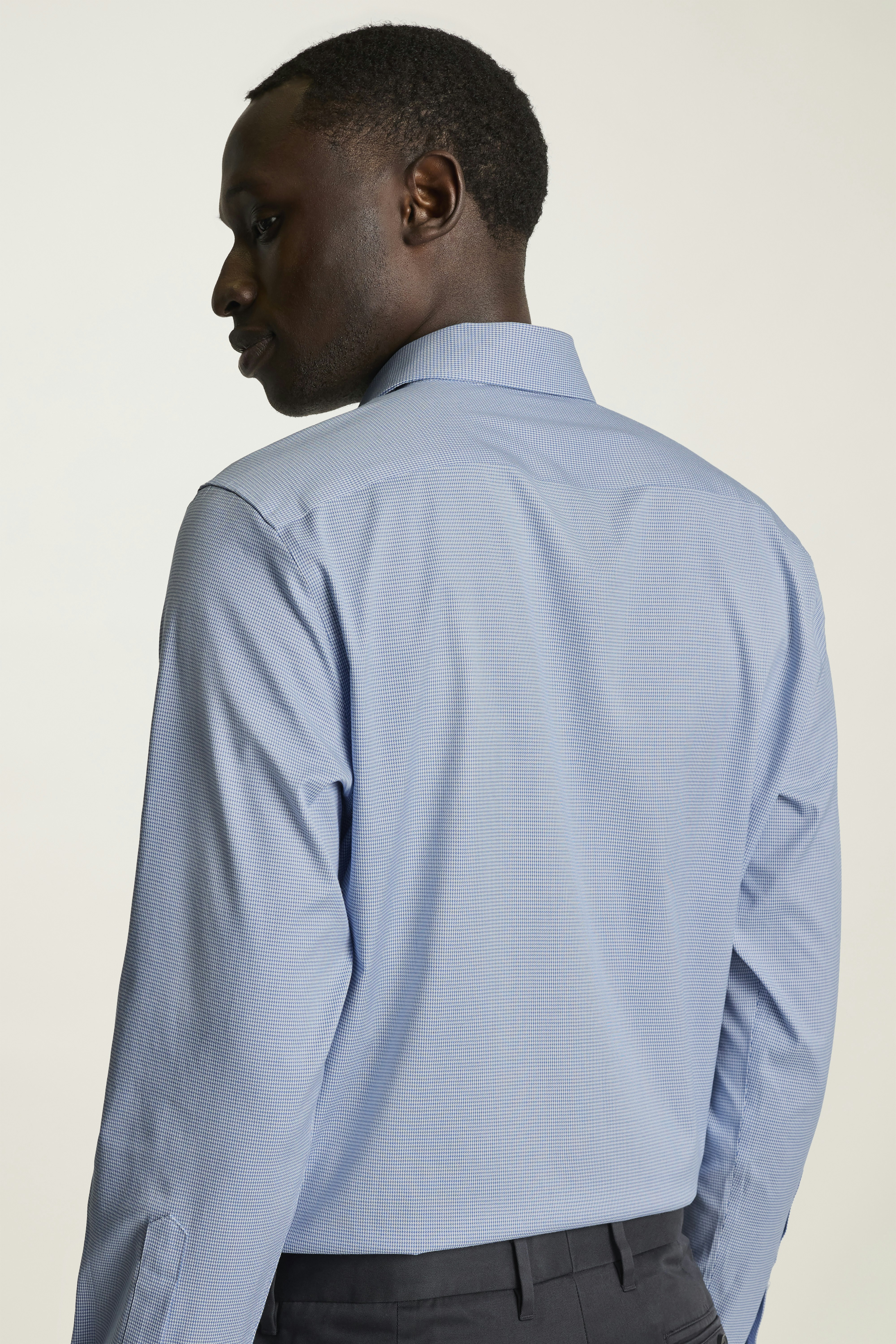 Weekday Warrior Dress Shirt bright blue puppytooth