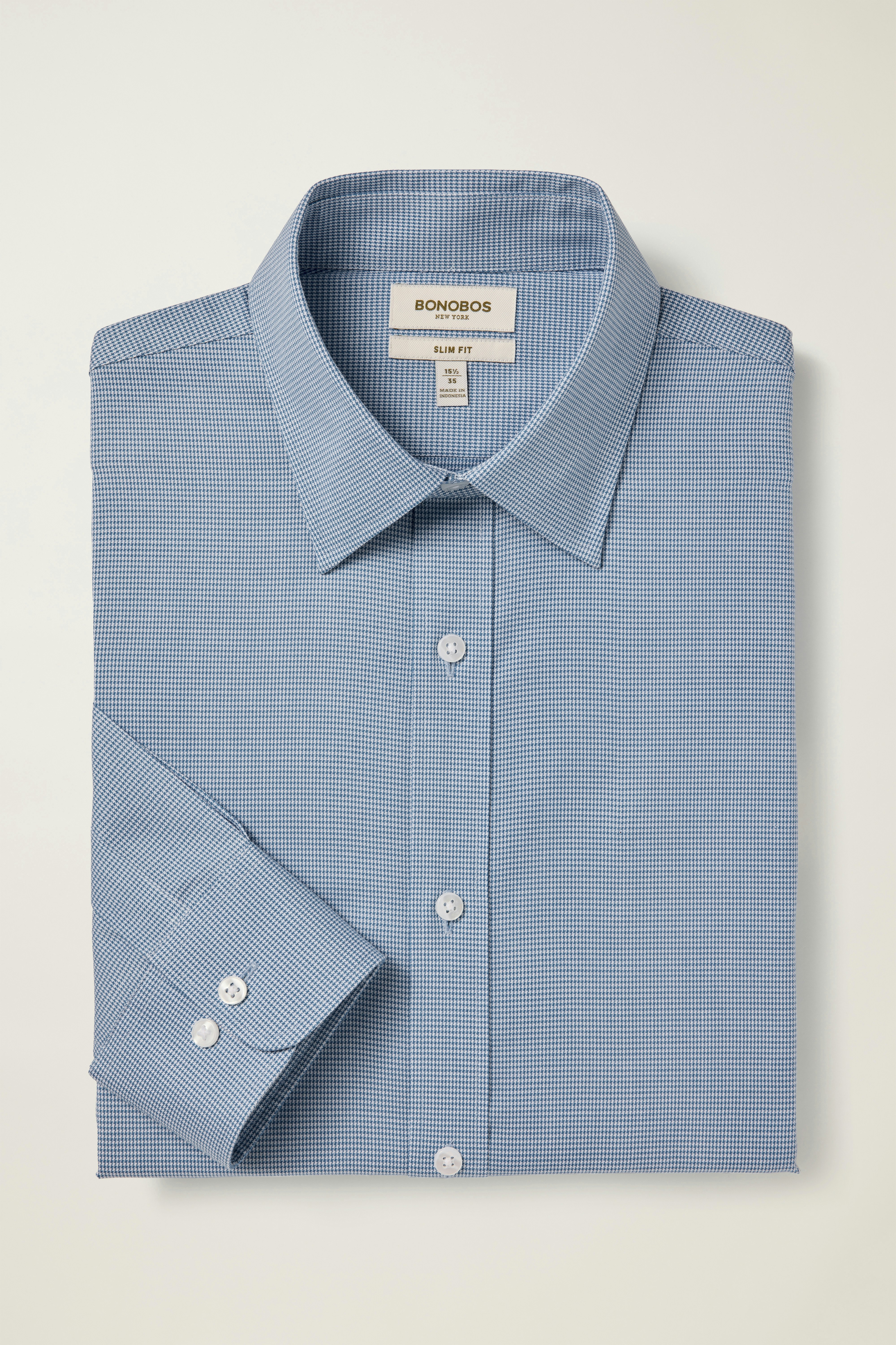 Weekday Warrior Dress Shirt bright blue puppytooth