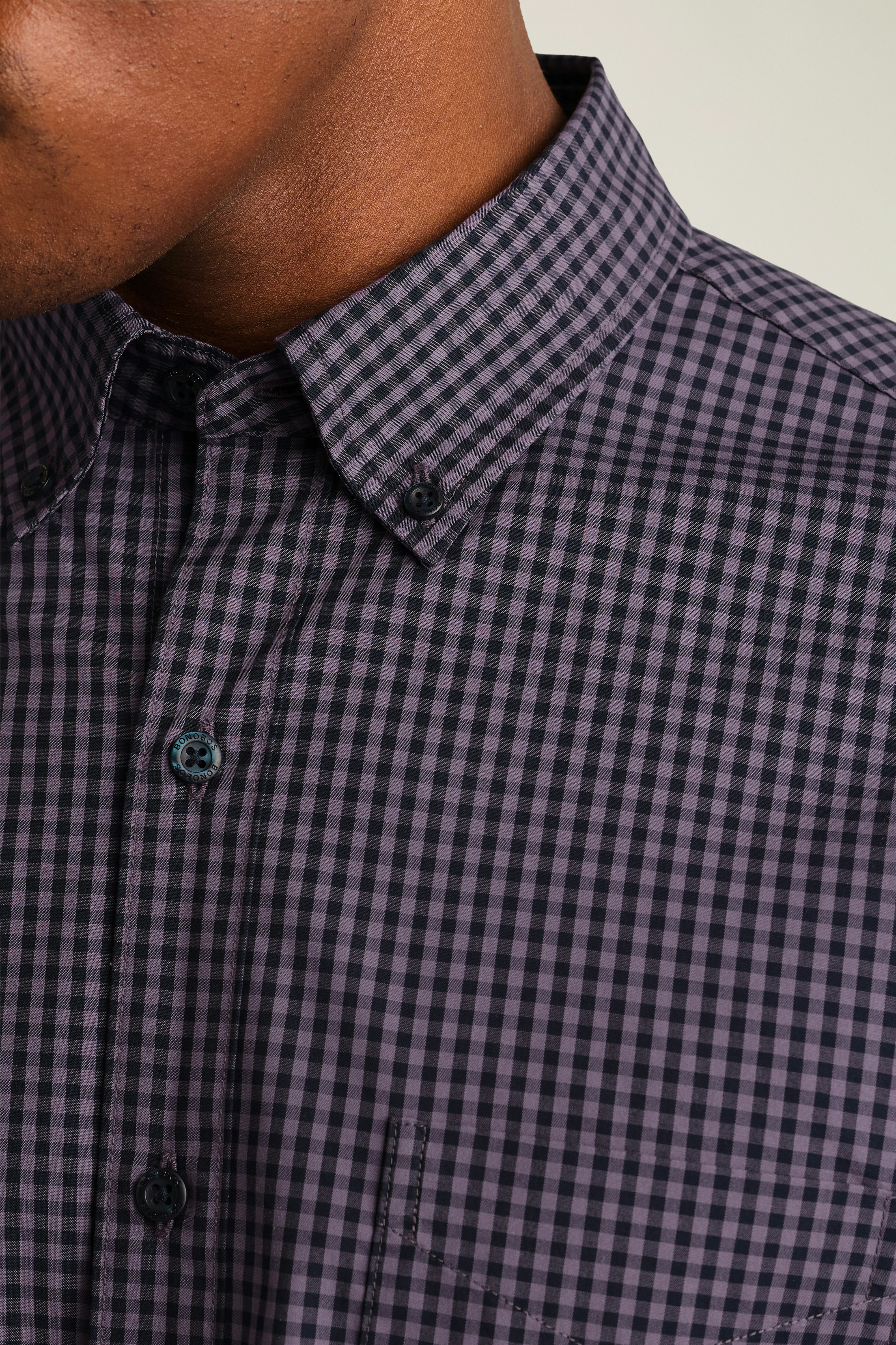 Everyday Shirt navy plum gingham