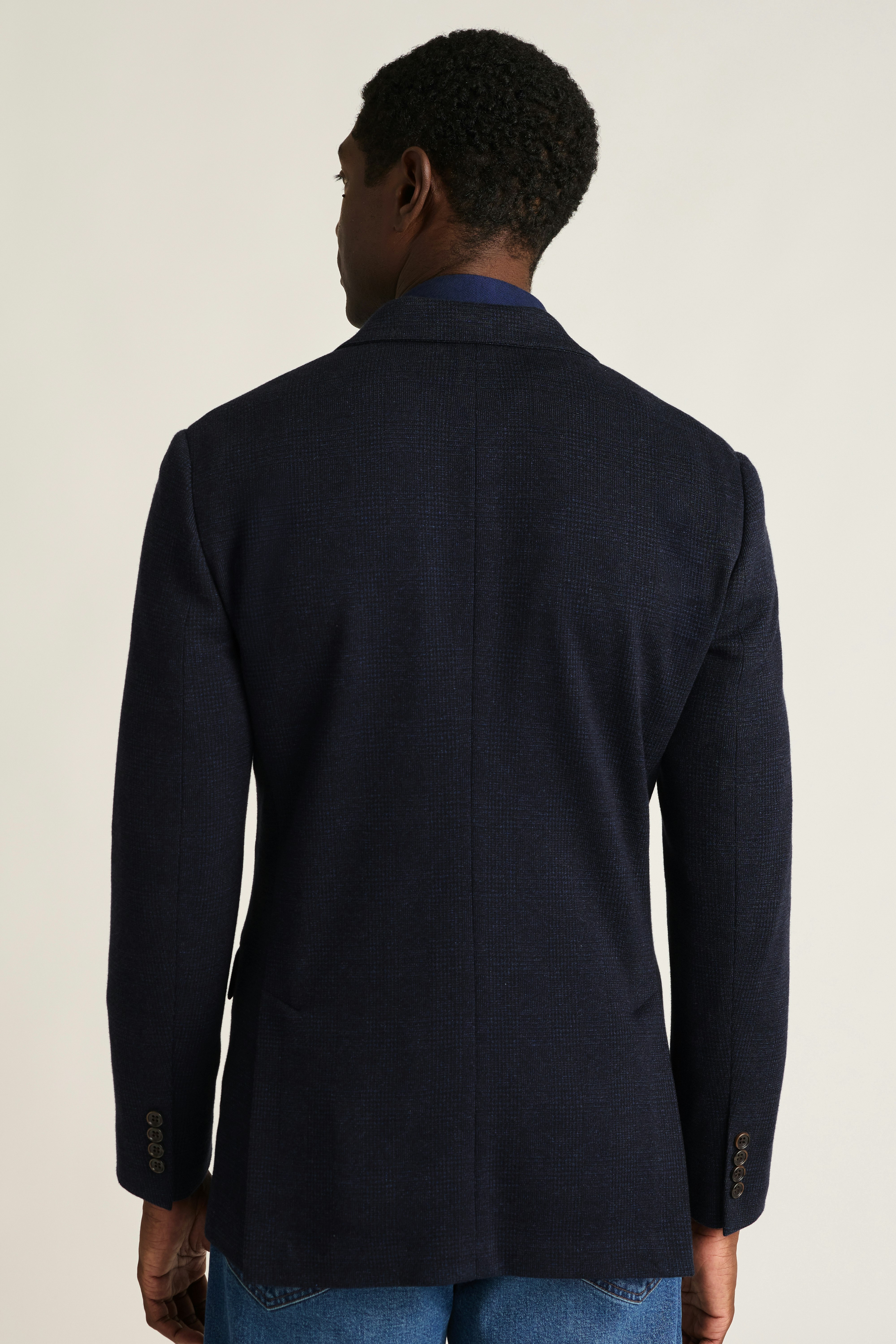Jetsetter Knit Blazer navy blue glen check 4 Jetsetter Knit Blazer navy blue glen check